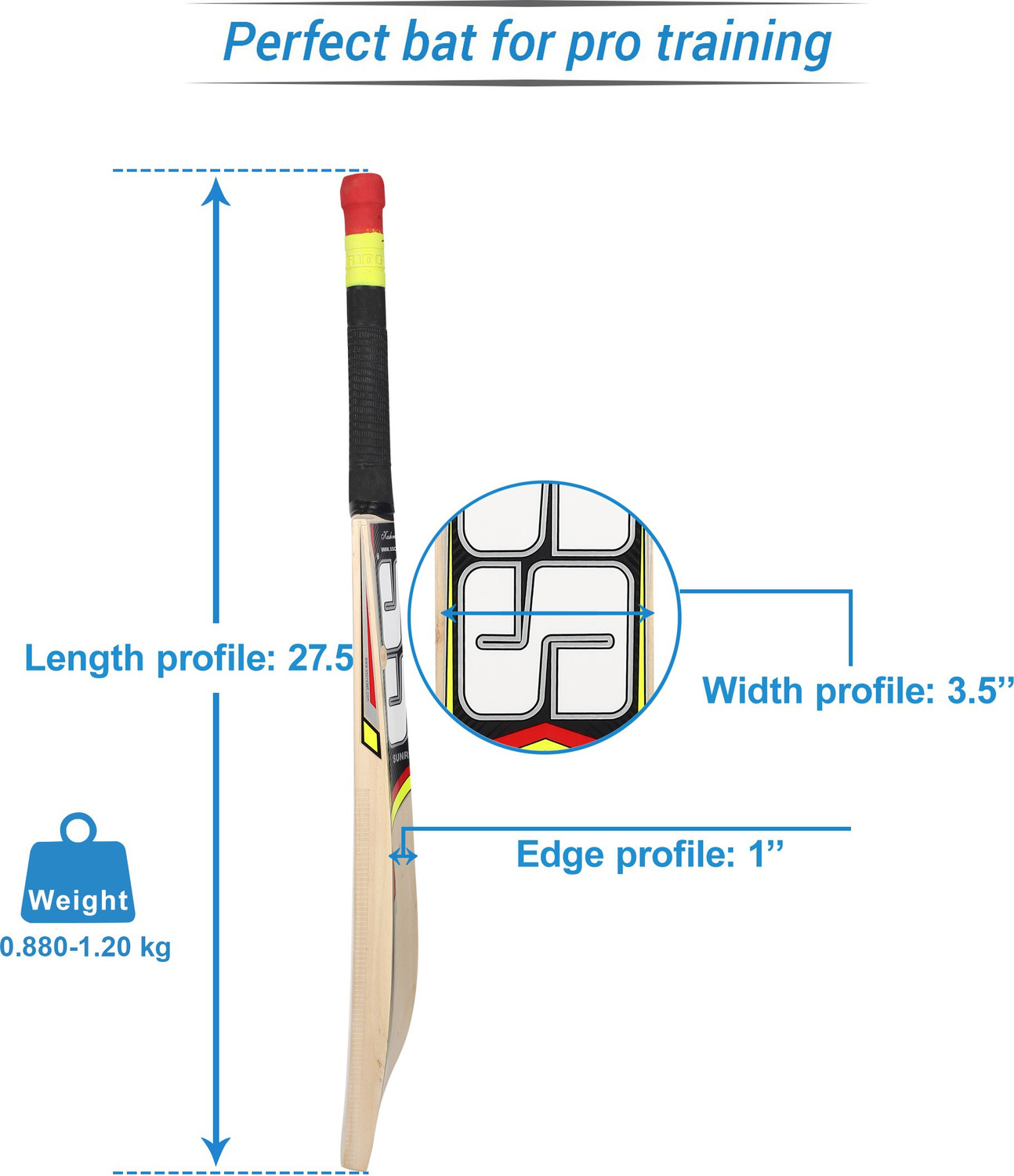 Image of SS SANGAKARA KW Kashmir Willow Cricket Bat For 15+ Yrs
