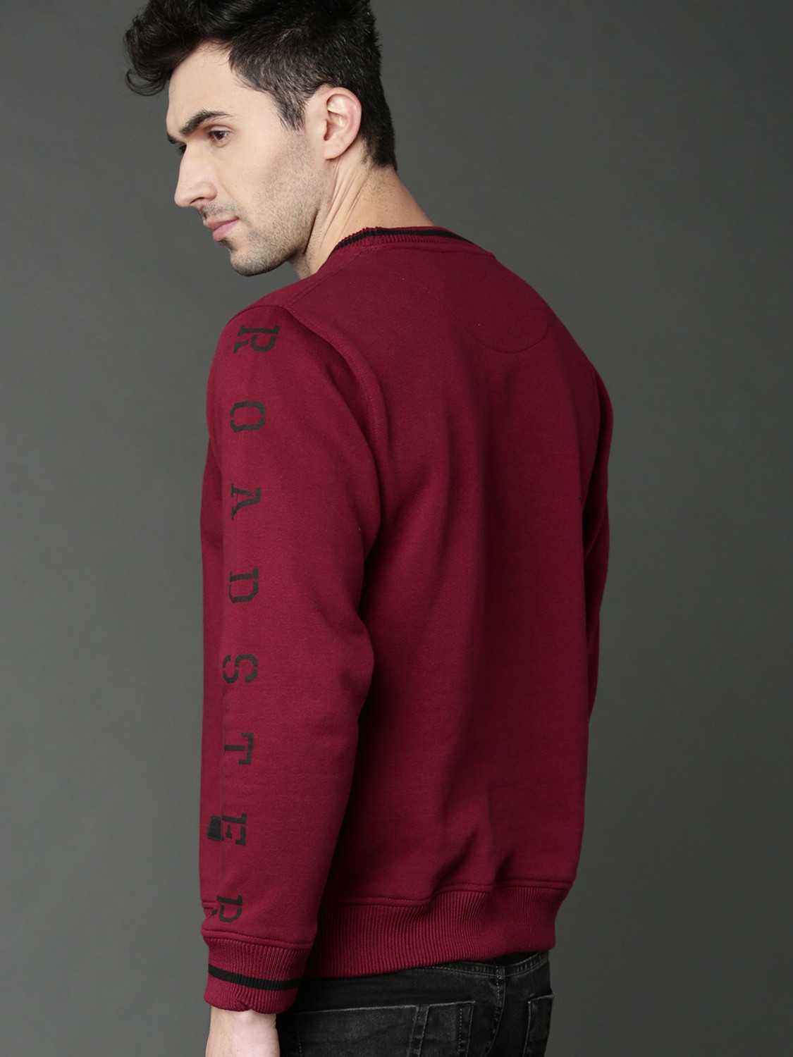 Image of Roadster Full Sleeve Solid Men Sweatshirt