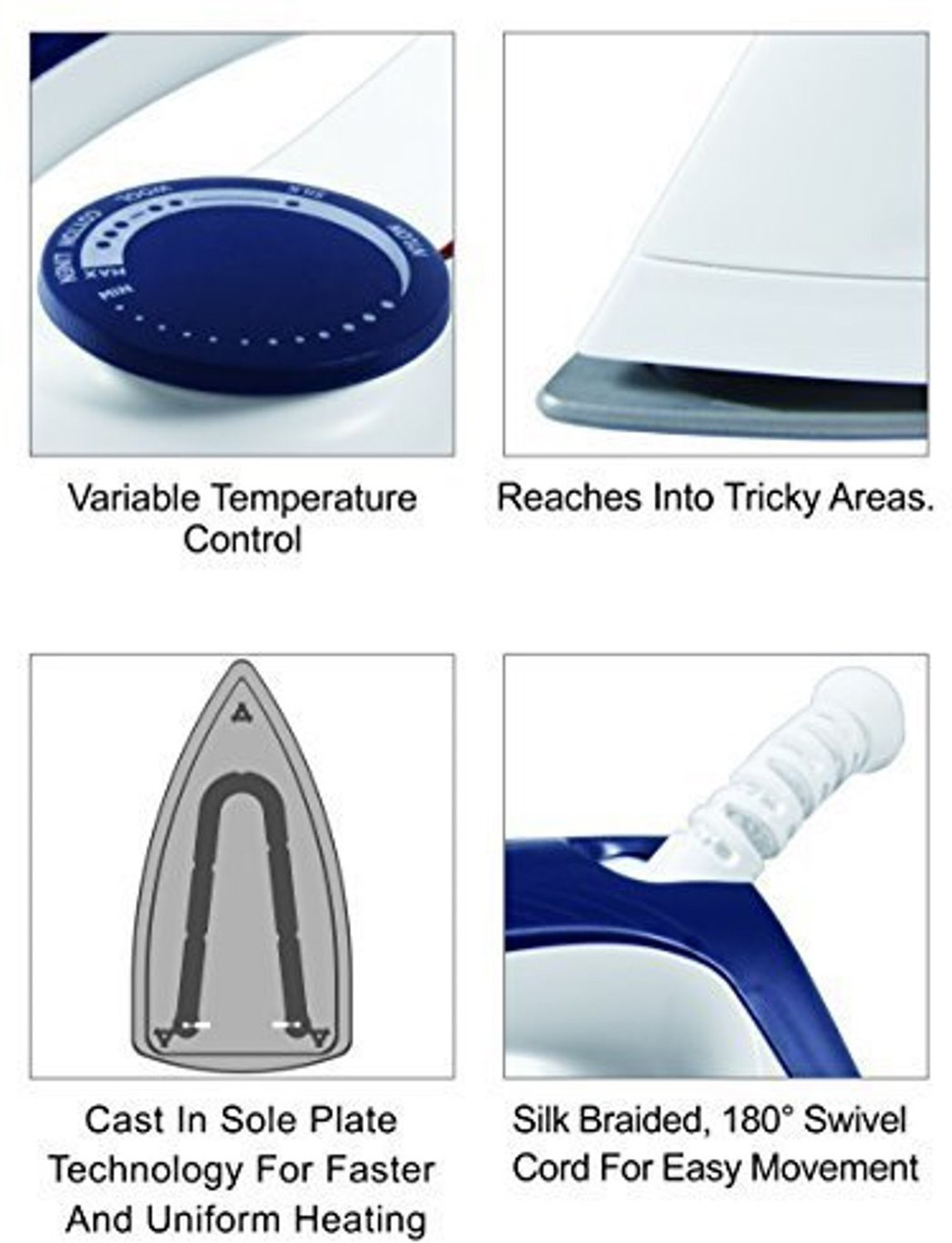 Image of ORPAT OEI 187 1200-Watt 1200 W Dry Iron