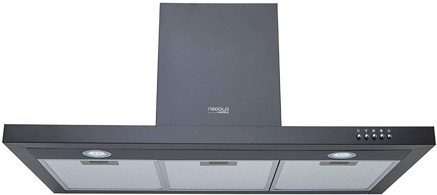 Image of Hafele Nebel Nero 90 Wall Mounted Black 750 CMH Chimney