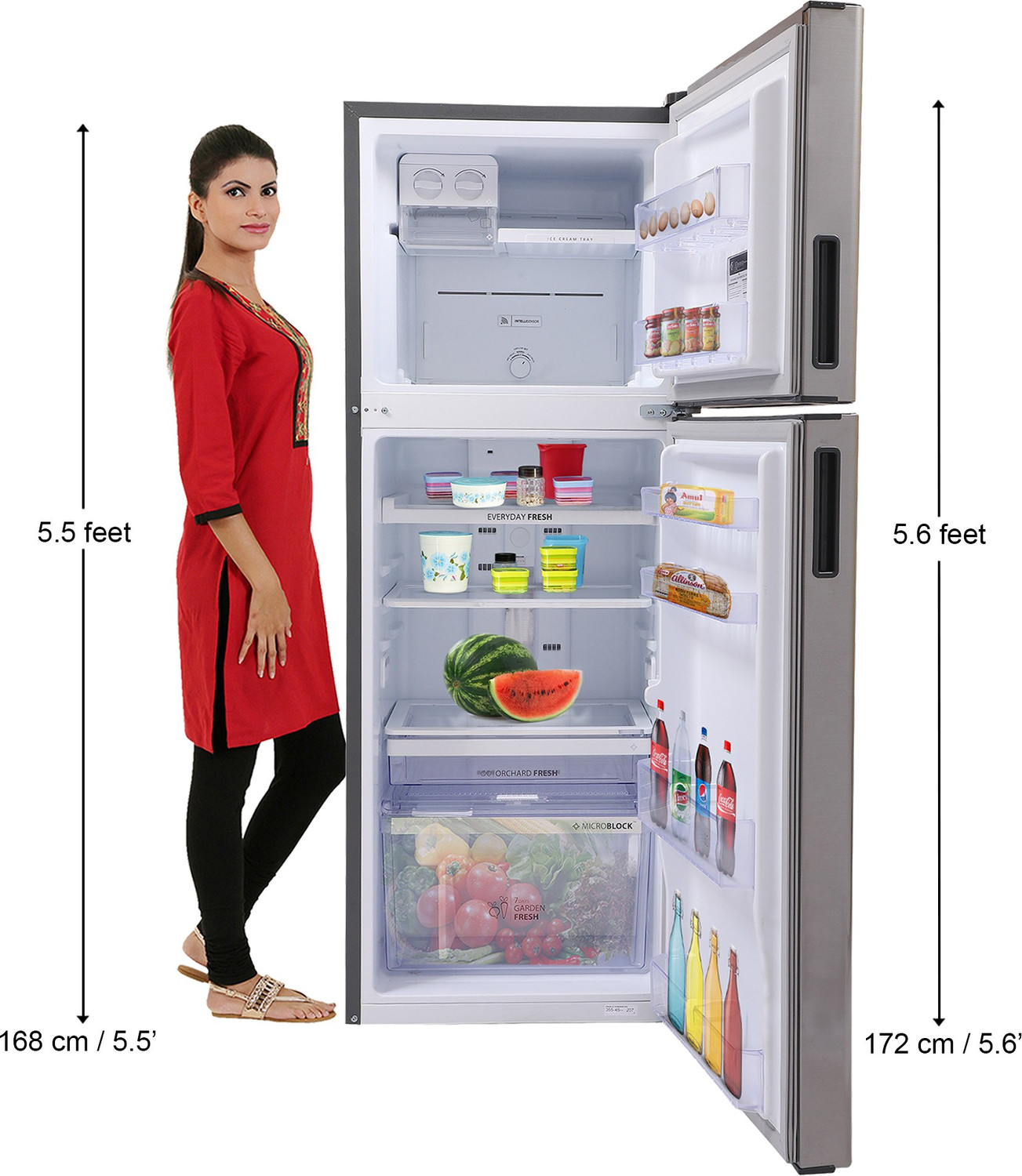 Image of Whirlpool 360 L Frost Free Double Door 3 Star Convertible Refrigerator