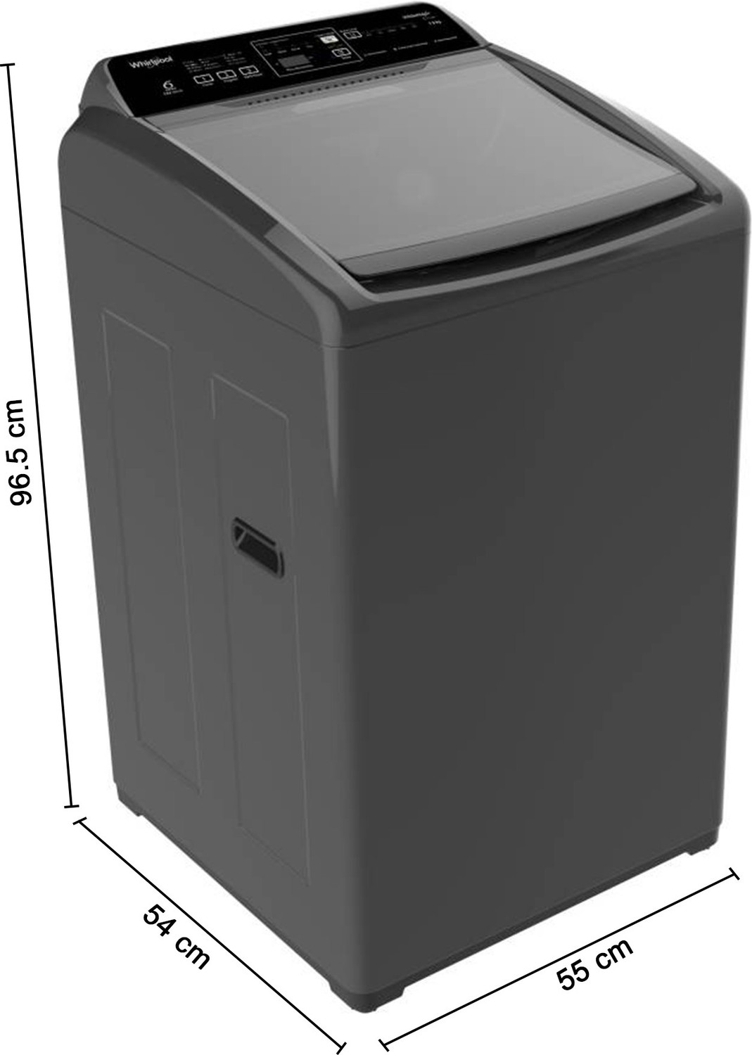 Image of Whirlpool 7.5 kg 5 Star, Hard Water wash Fully Automatic Top Load Washing Machine Grey