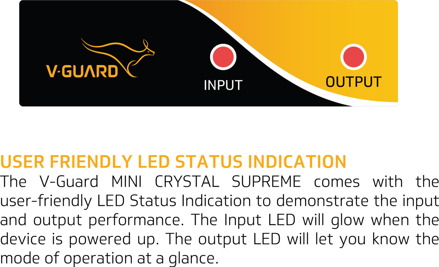 Image of V-Guard Mini Crystal Supreme TV Stabilizer for up to 82 cm (32 inch) Smart /LED TV + Set Top Box