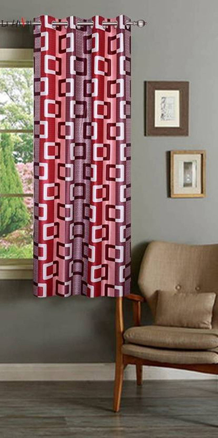 Image of Styletex 151 cm (5 ft) Window Polyester Semi Transparent Curtain Single Curtain