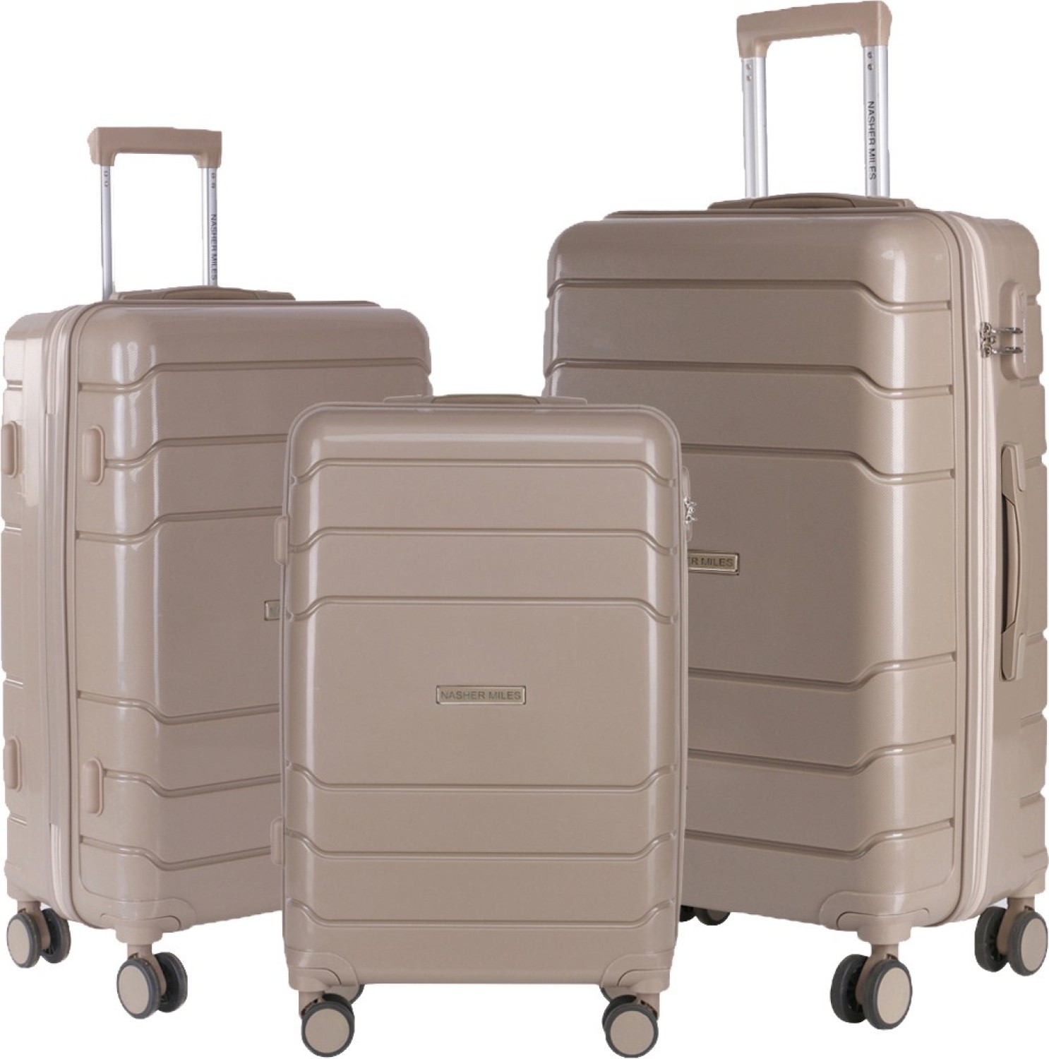Buy Nasher Miles Dallas Expander Soft-Sided Polyester Luggage Set of 3 Cyan Trolley  Bags (55, 65 & 75 cm) at Amazon.in