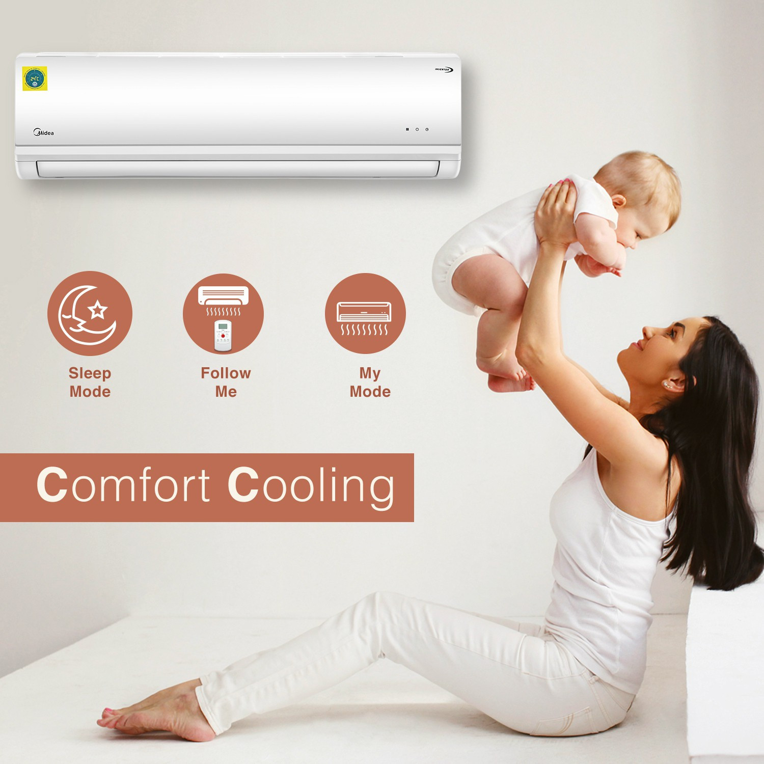 Image of Midea 2019 Model 1.5 Ton 3 Star Split Inverter AC