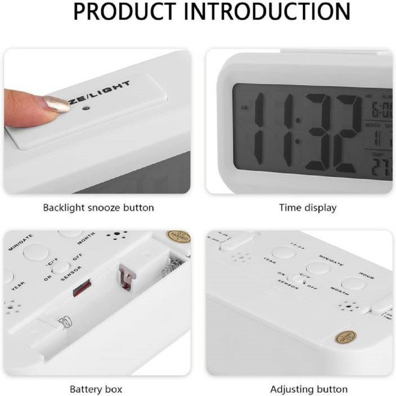 Image of Kadio Digital White Clock