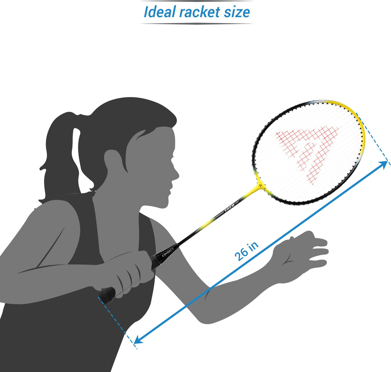 Image of Adrenex R201 Combo - 2 Racquet with Shuttle Badminton Kit