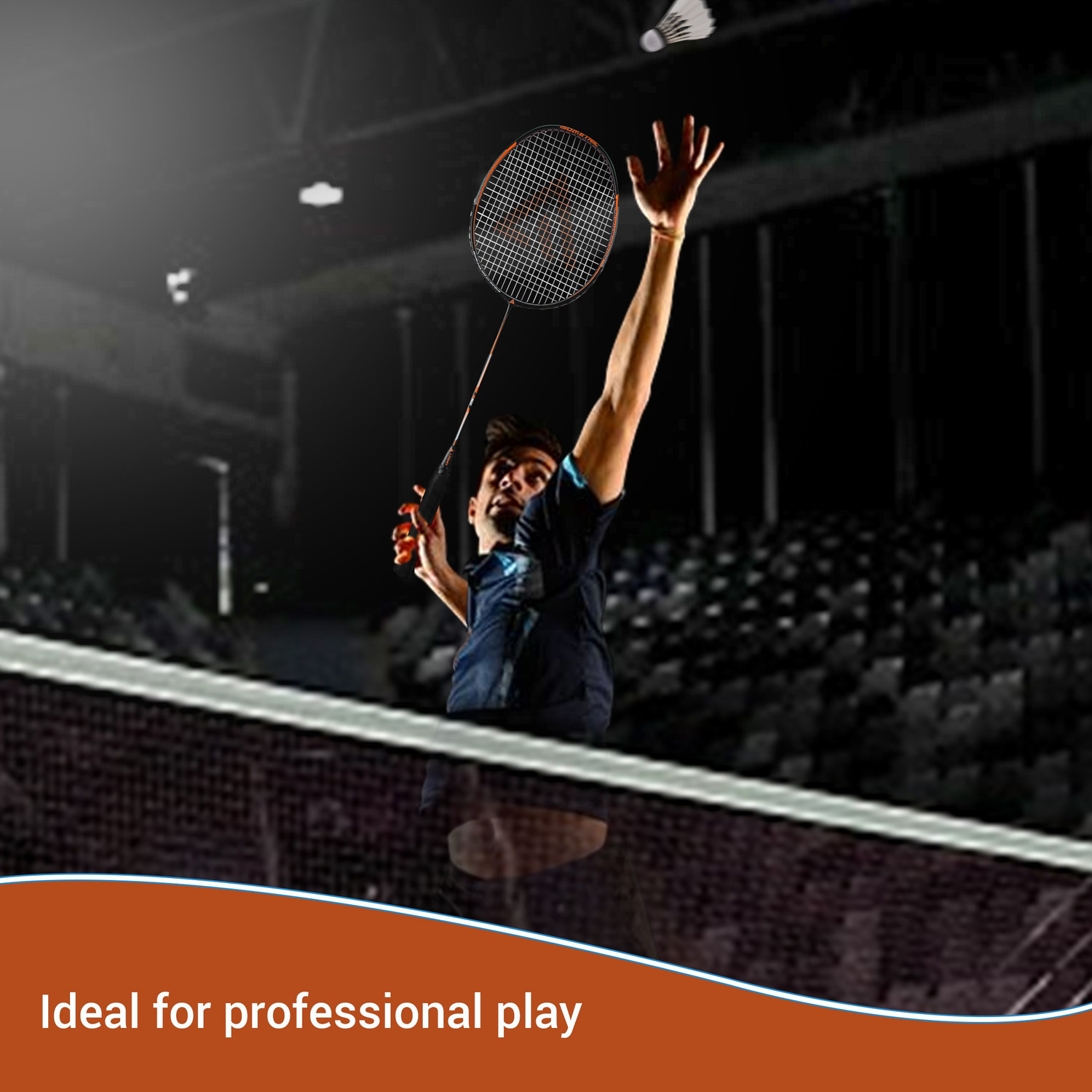 Image of Adrenex by Flipkart R501 Full Graphite Badminton Racquet Black, Orange Strung