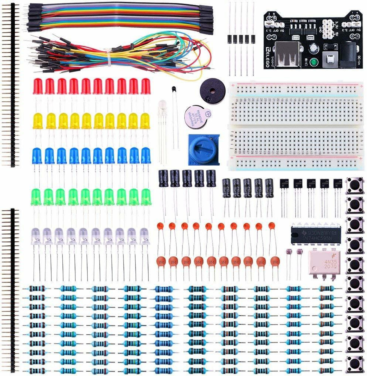 Electrobot Electronics Fun Kit to start with Arduino, Raspberry pi including Tutorials CD Educational Electronic Hobby Kit