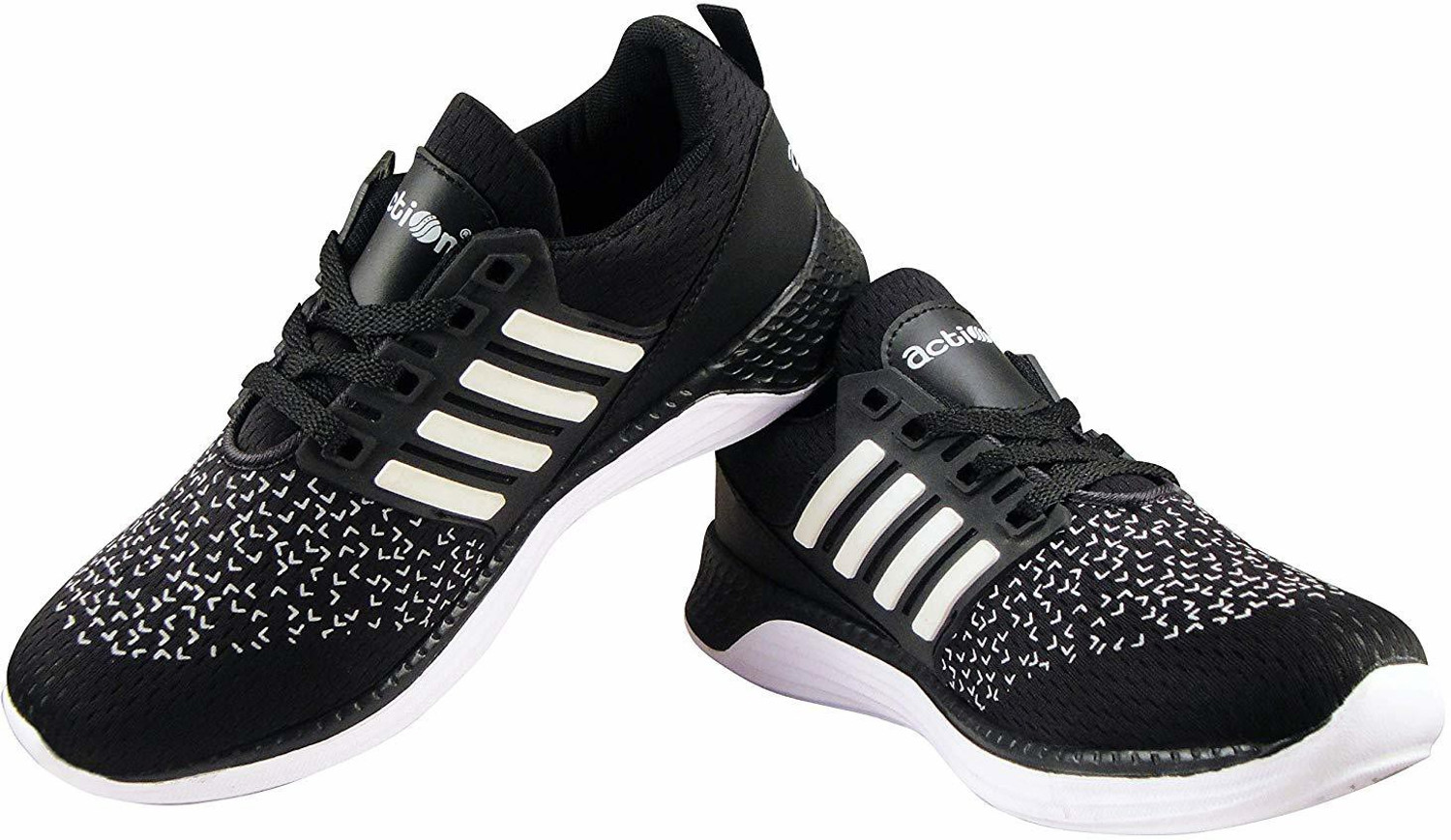 Image of action Synergy Men's 7260 Black /White Sports Walking Shoes For Men