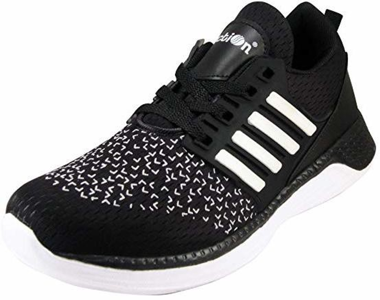 Image of action Synergy Men's 7260 Black /White Sports Walking Shoes For Men