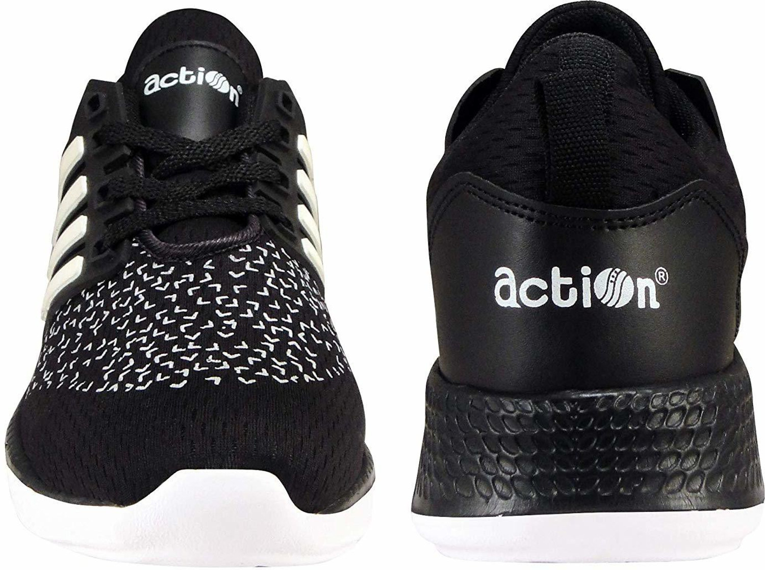 Image of action Synergy Men's 7260 Black /White Sports Walking Shoes For Men