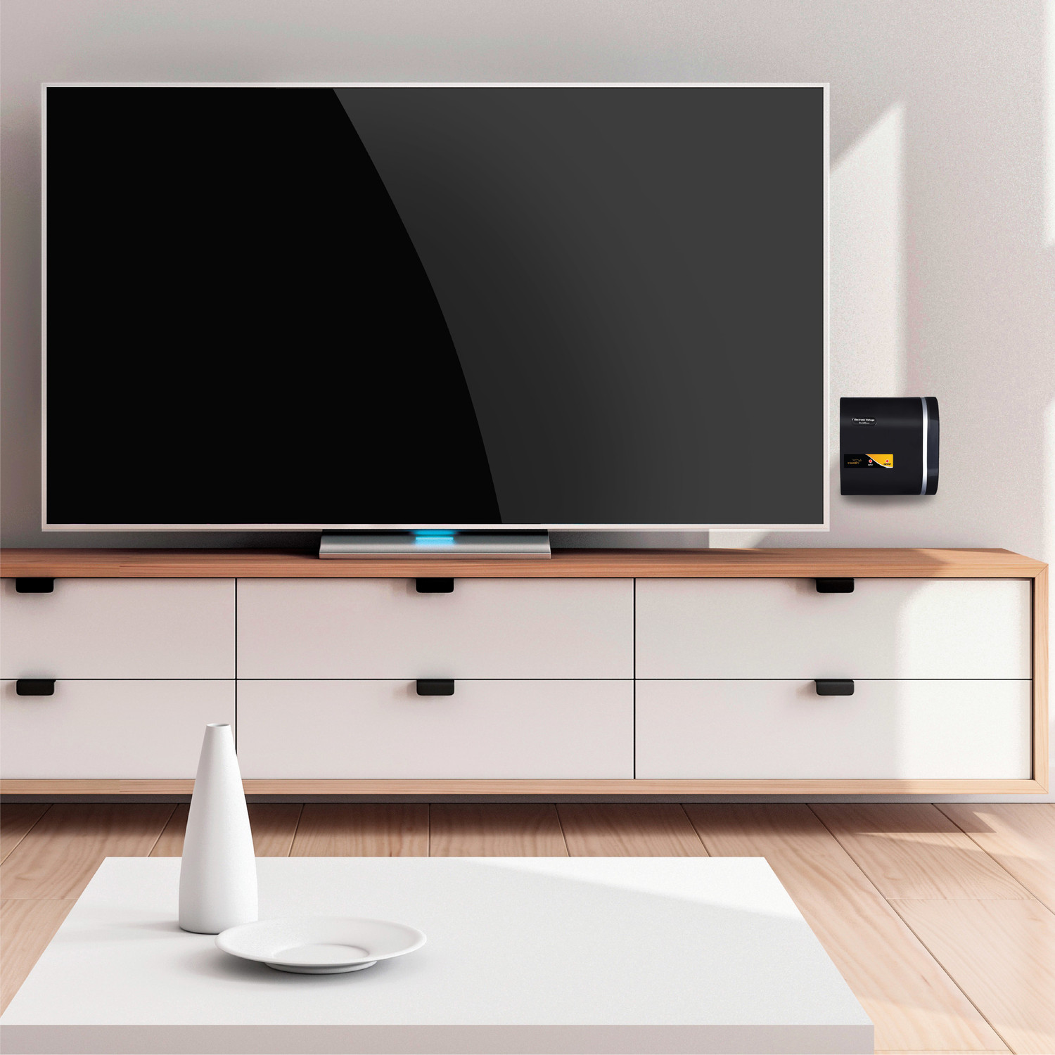 Image of V-Guard Mini Crystal Supreme TV Stabilizer for up to 82 cm (32 inch) Smart /LED TV + Set Top Box