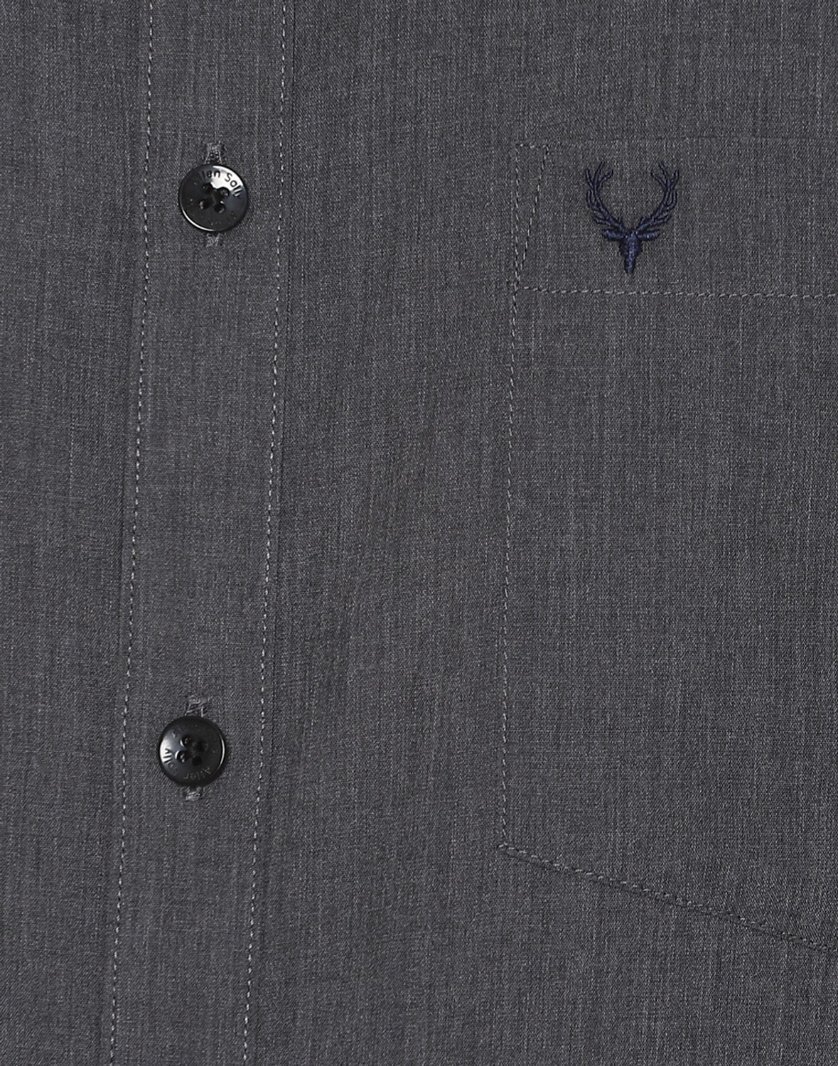 Image of Allen Solly Men Solid Casual Grey Shirt