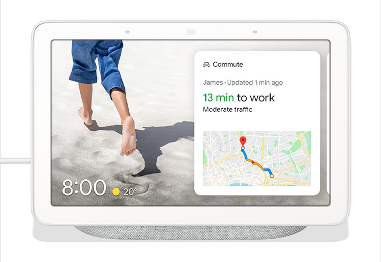 Google Nest Hub with Google Assistant Smart Speaker  (Chalk)