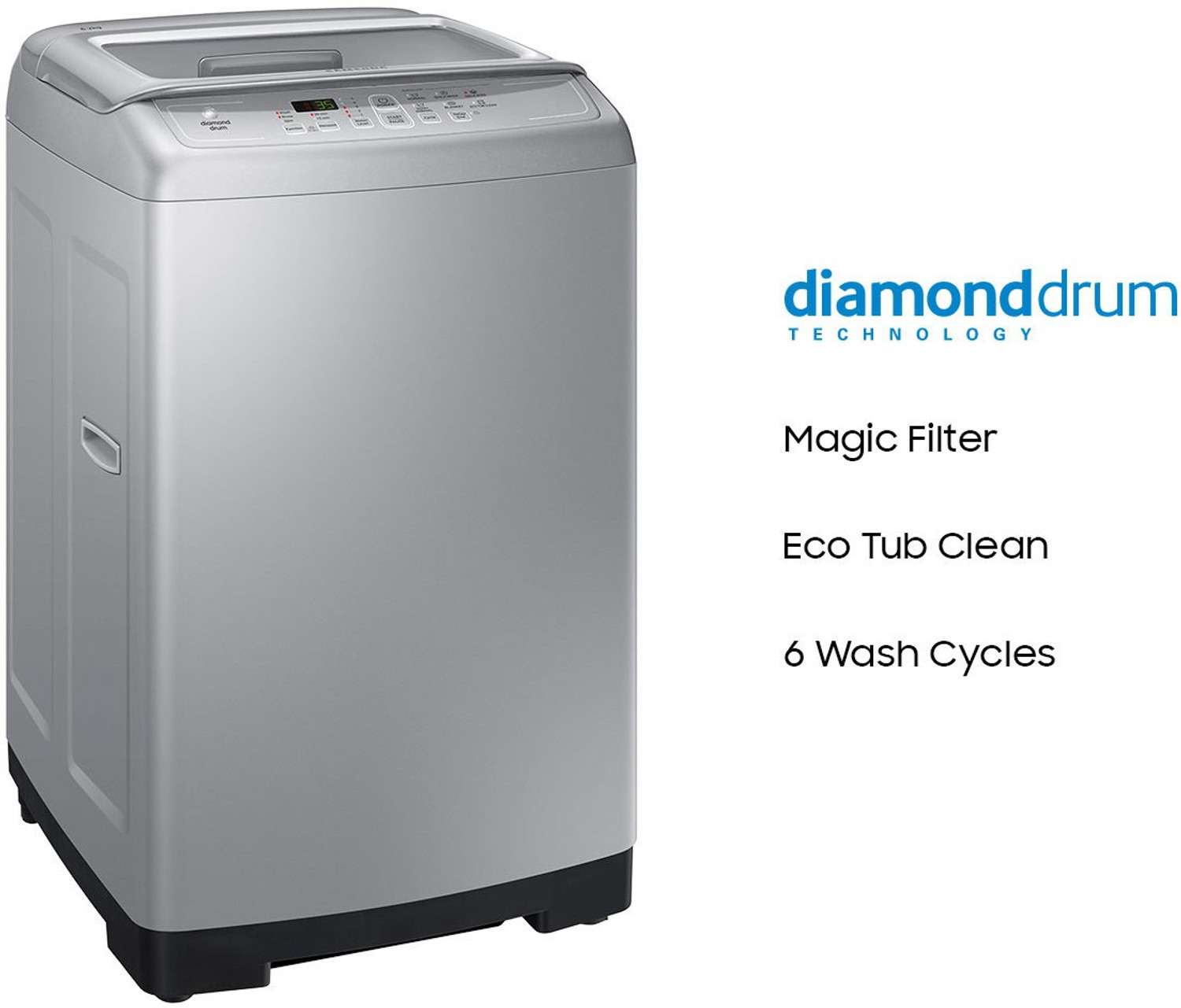 Image of Samsung 6.2 kg with Monsoon Feature Fully Automatic Top Load Washing Machine Grey