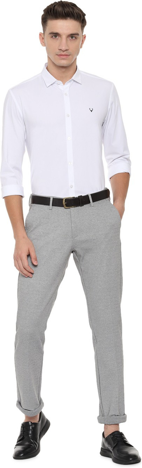 Image of Allen Solly Men Solid Casual White Shirt
