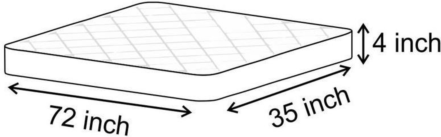 Image of SLEEP SPA STARLIFE Soft Plush DIRECT FROM FACTORY 4 inch Single PU Foam Mattress