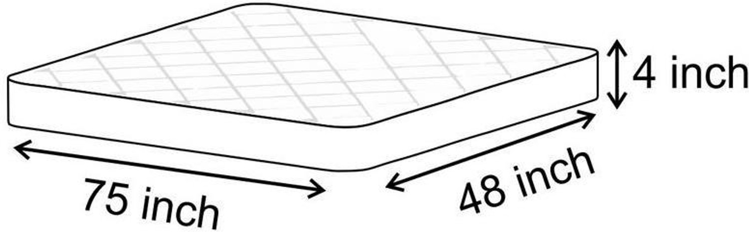 Image of SLEEP SPA STARLIFE Soft Plush DIRECT FROM FACTORY 4 inch Double PU Foam Mattress