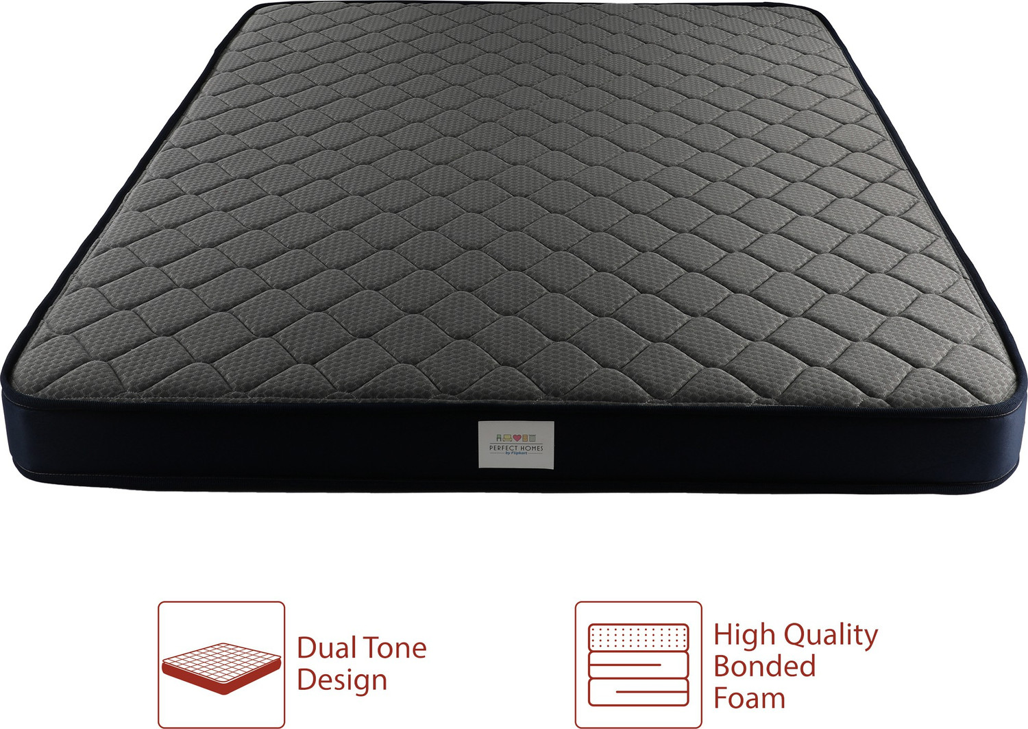 Image of Flipkart Perfect Homes Orthopedic High Density 5 inch Queen Bonded Foam Mattress