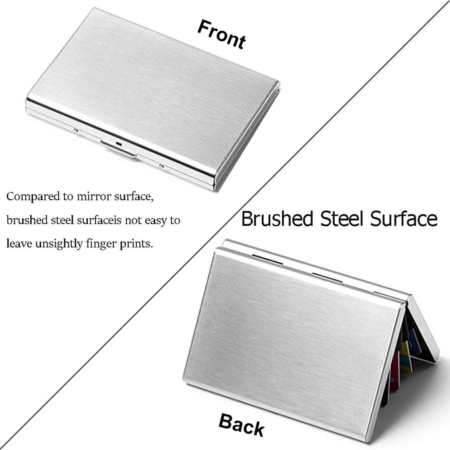 Image of StealODeal RFID Protected Slim Stainless Steel Debit /Credit /ATM Slots 6 Card Holder