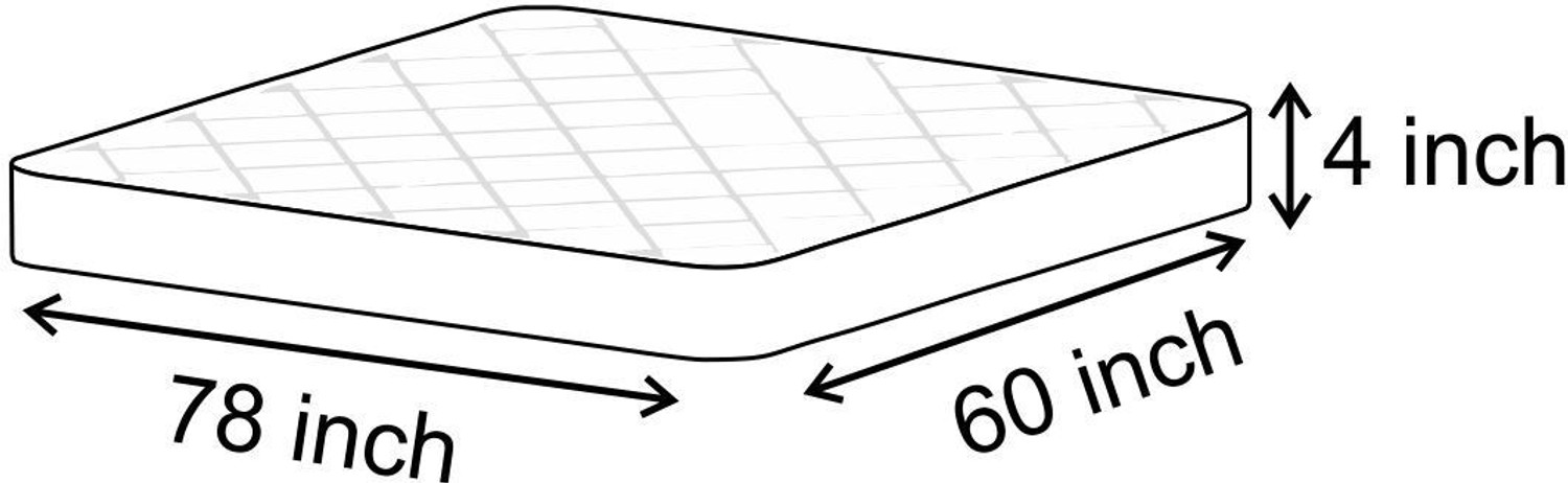 Image of SLEEP SPA STARLIFE Medium Reversible DIRECT FROM FACTORY 4 inch Queen PU Foam Mattress