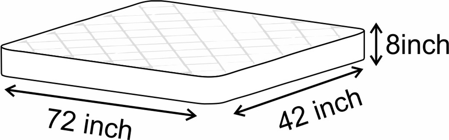 Image of USHA SHRIRAM Rizewell Bamboo Fabric at FACTORY RATE 8 inch Single Pocket Spring Mattress