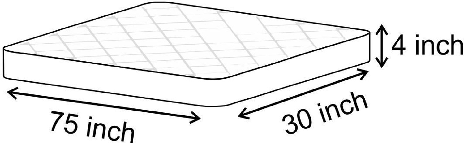 Image of SLEEP SPA STARLIFE Soft Plush DIRECT FROM FACTORY 4 inch Single PU Foam Mattress