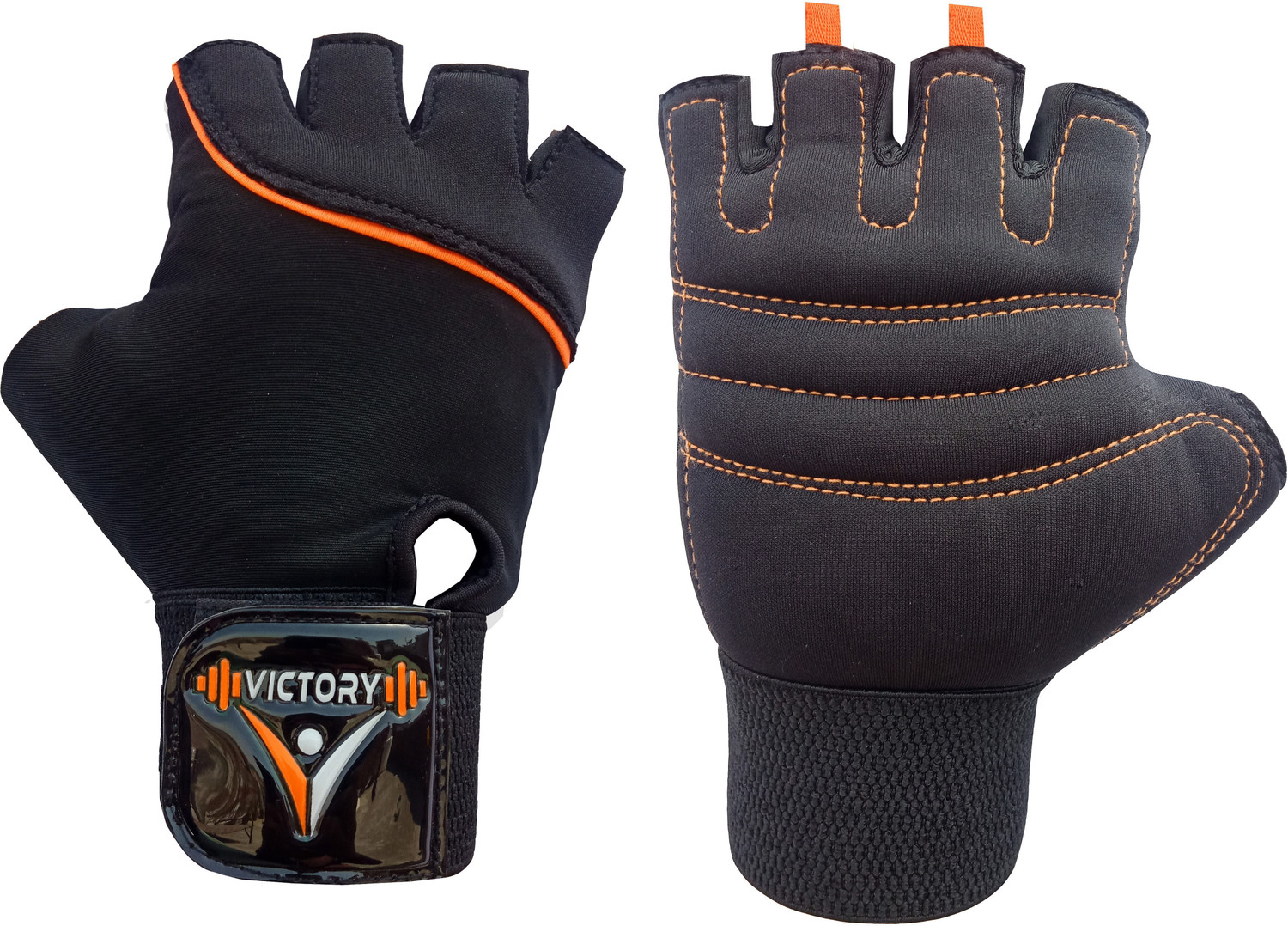 VICTORY NEO - 02 Skin Fit Gym &amp; Fitness Gloves  (Orange)