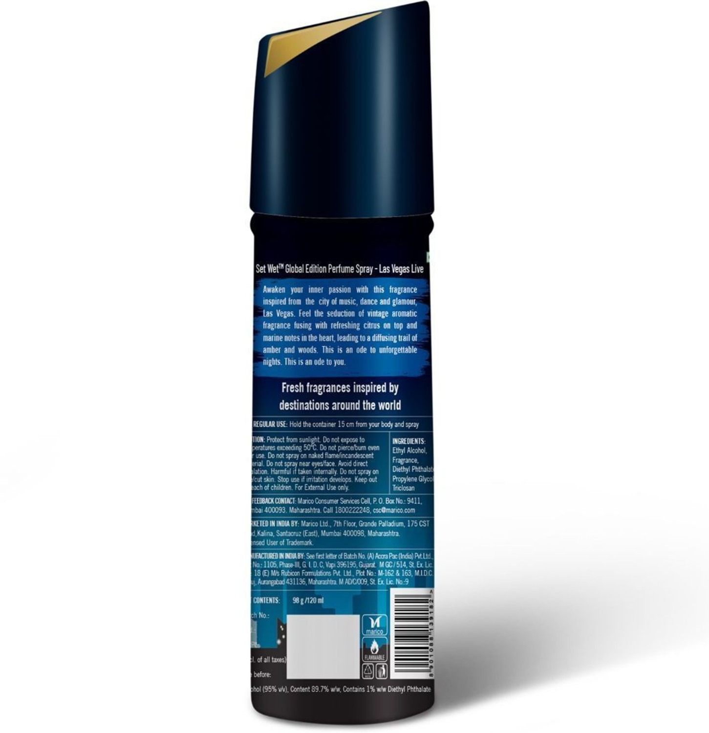 Image of SET WET Global Edition Perfume Spray, Las Vegas Live Perfume Body Spray - For Men