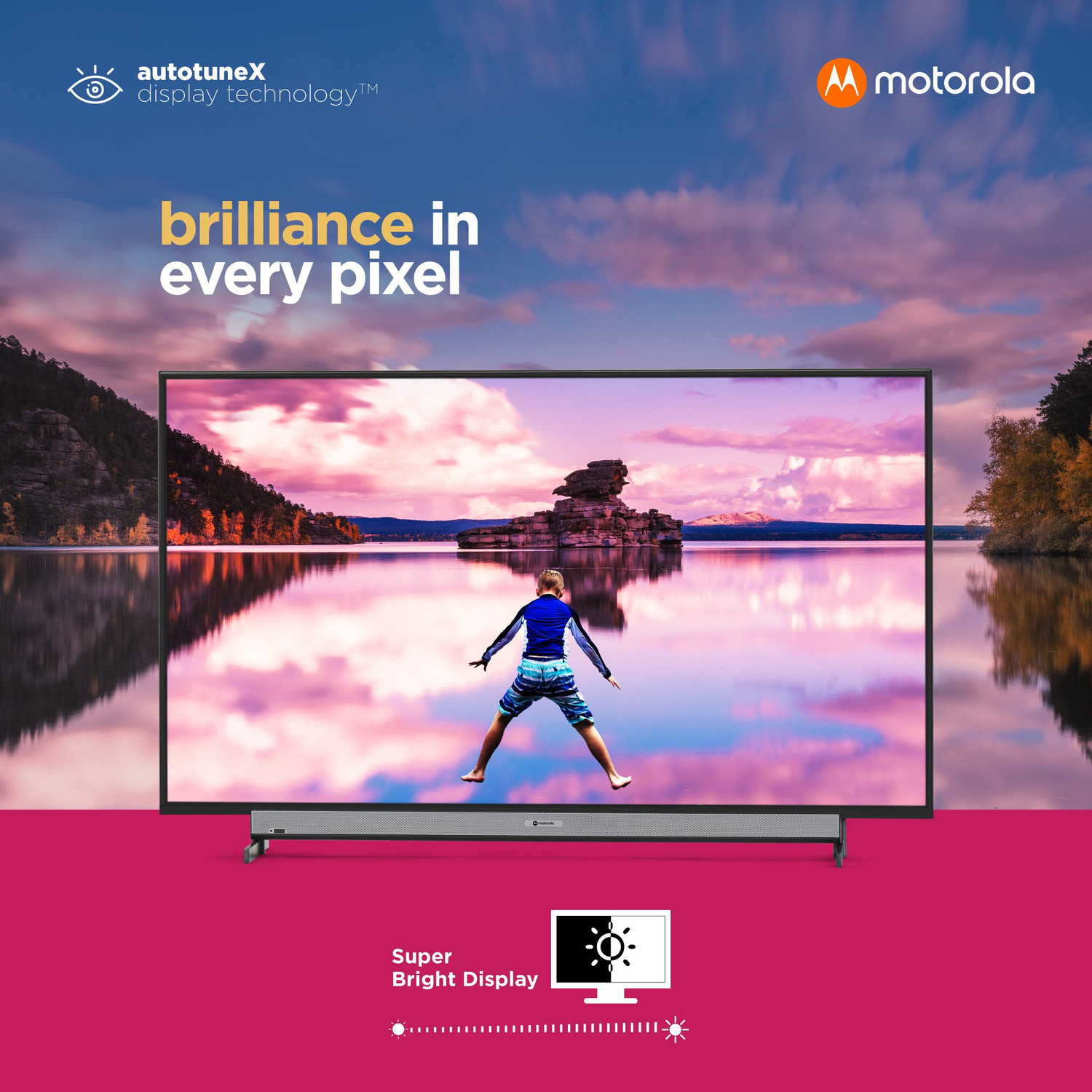 Image of MOTOROLA ZX 109 cm (43 inch) Ultra HD (4K) LED Smart Android TV with Wireless Gamepad (43SAUHDM)