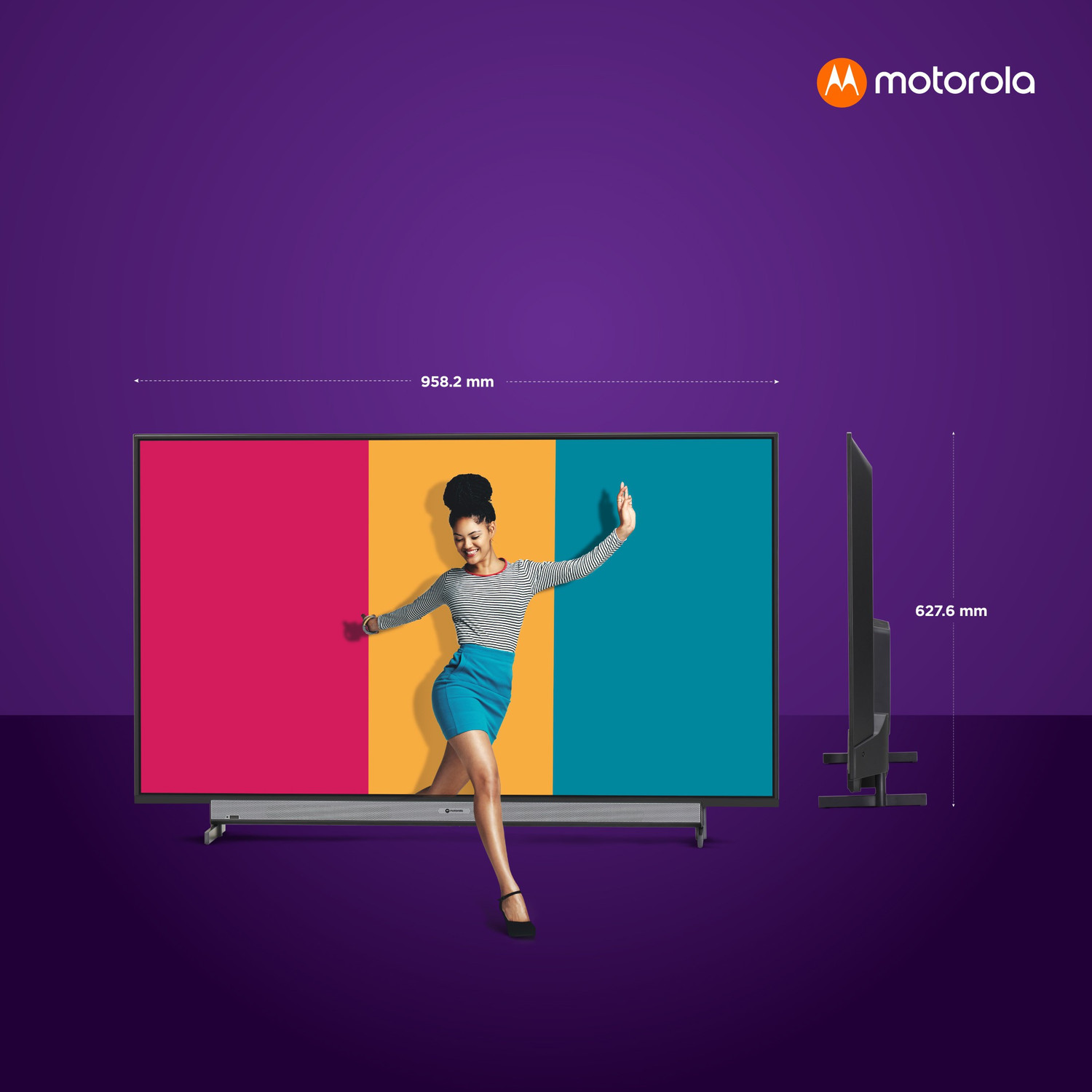 Image of MOTOROLA ZX 109 cm (43 inch) Ultra HD (4K) LED Smart Android TV with Wireless Gamepad (43SAUHDM)