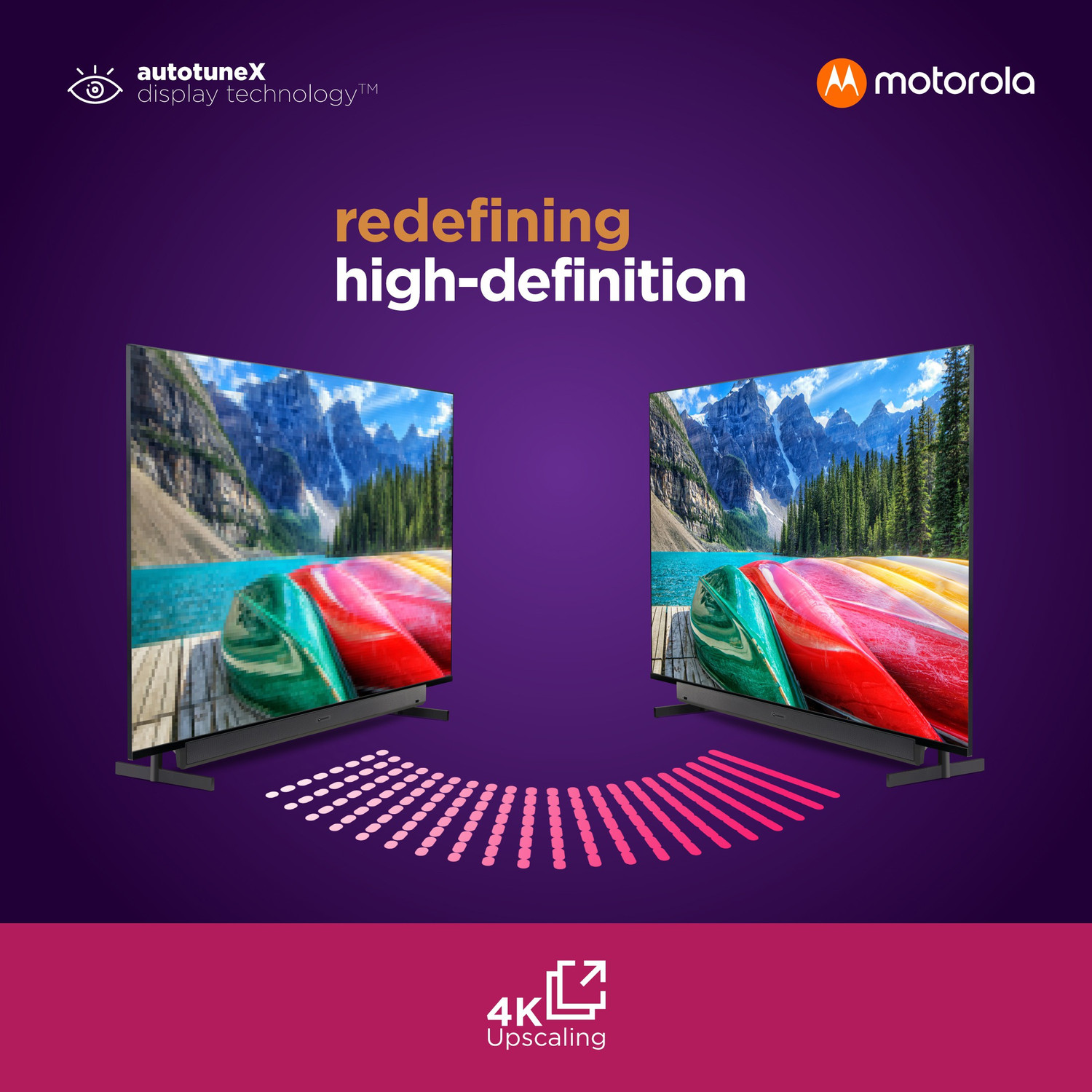 Image of MOTOROLA ZX 109 cm (43 inch) Ultra HD (4K) LED Smart Android TV with Wireless Gamepad (43SAUHDM)