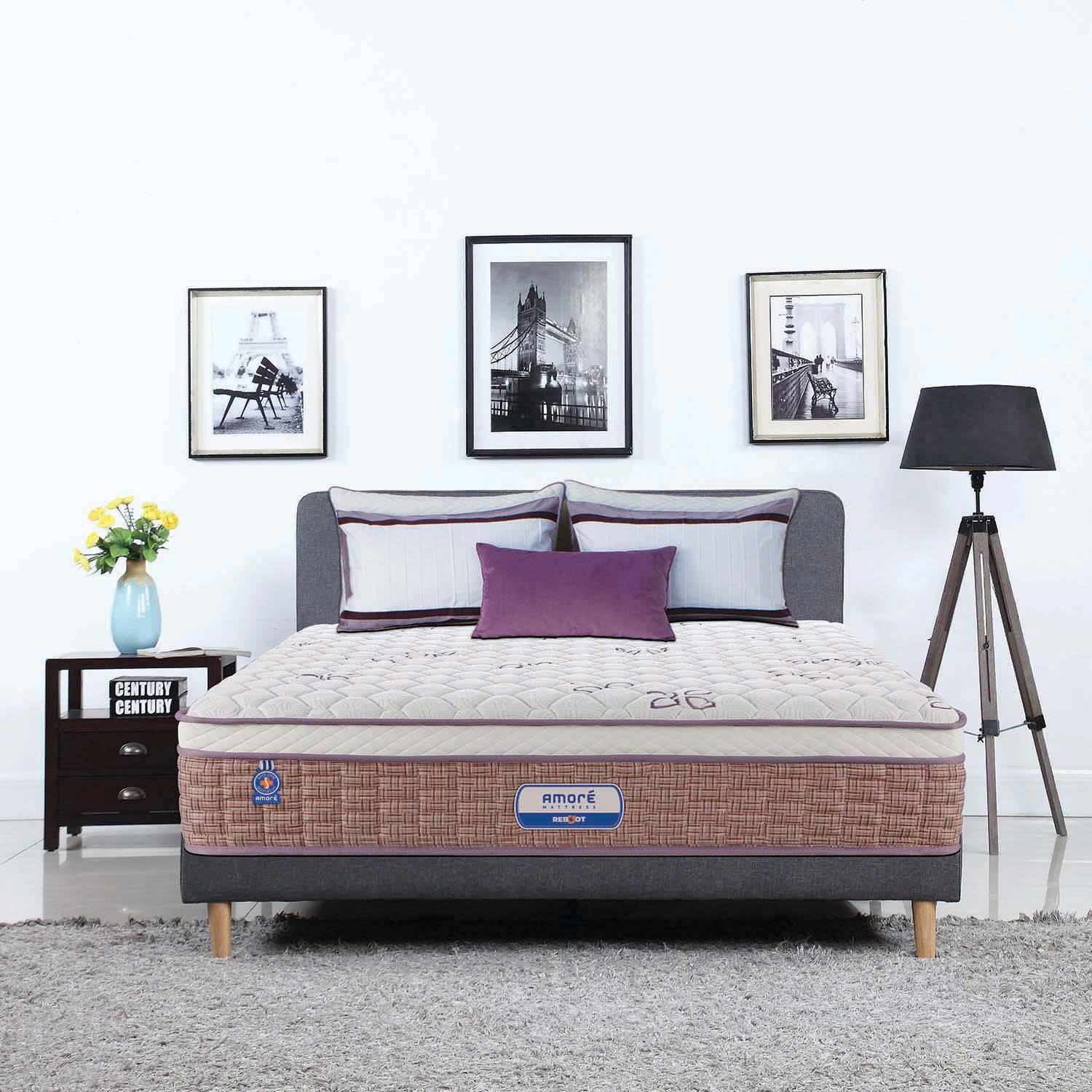Image of AMORE Reboot Eurotop 8 inch Single Pocket Spring Mattress