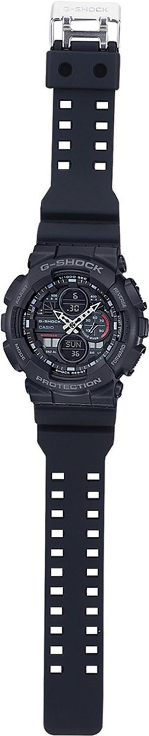 Image of CASIO GA-140-1A1DR G-SHOCK GA-140-1A1DR Black Dial Resin Strap Analog-Digital Watch - For Men