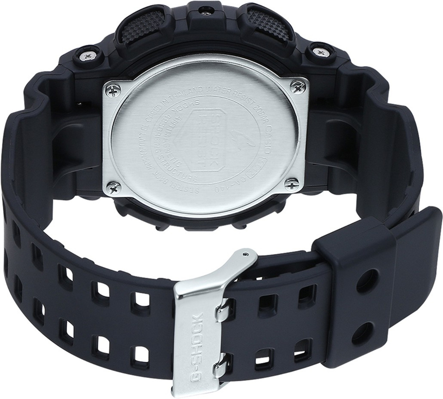 Image of CASIO GA-140-1A1DR G-SHOCK GA-140-1A1DR Black Dial Resin Strap Analog-Digital Watch - For Men