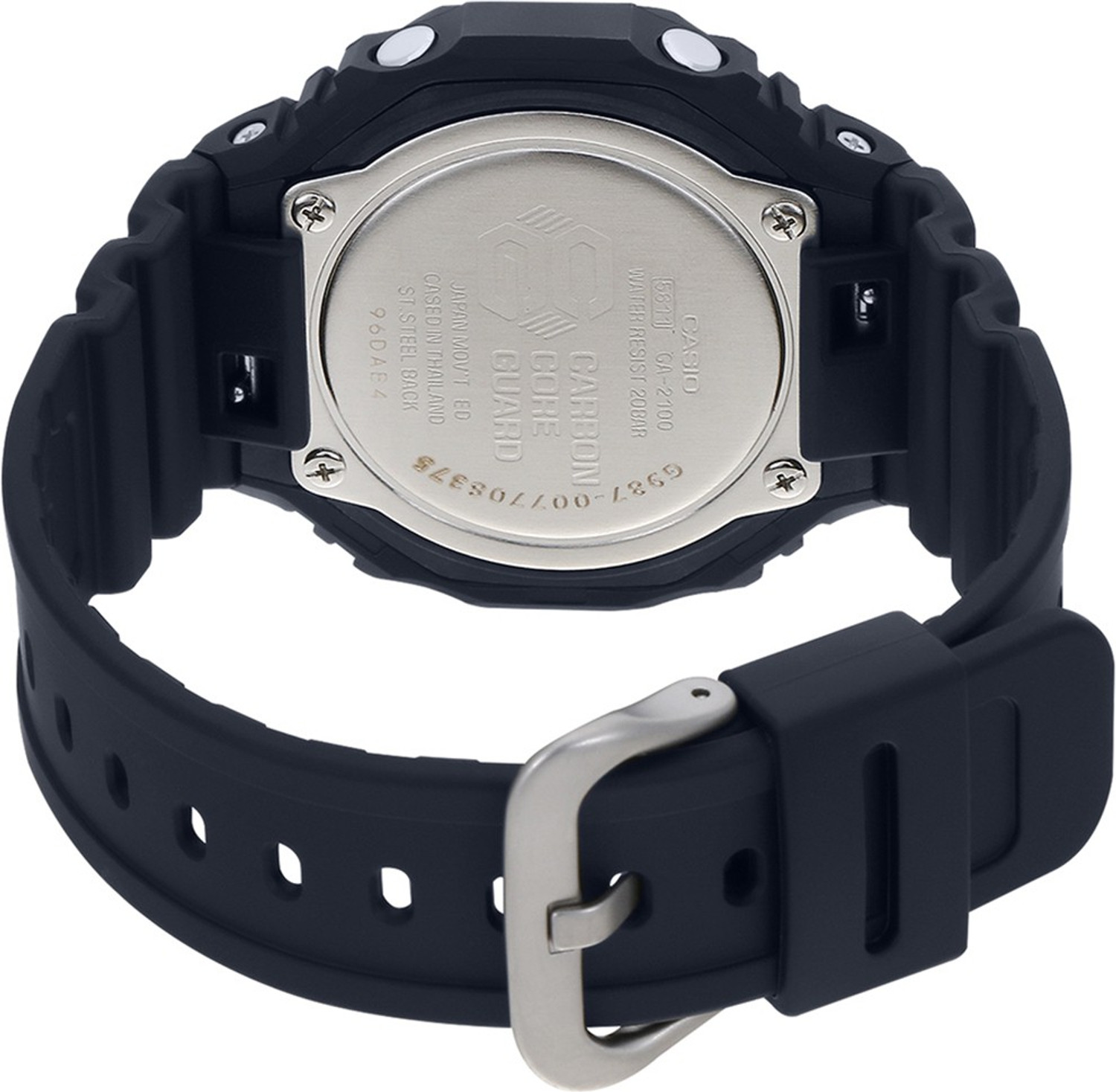 Image of CASIO GA-2100-1A1DR G-SHOCK GA-2100-1A1DR Black Dial Resin Strap Analog-Digital Watch - For Men