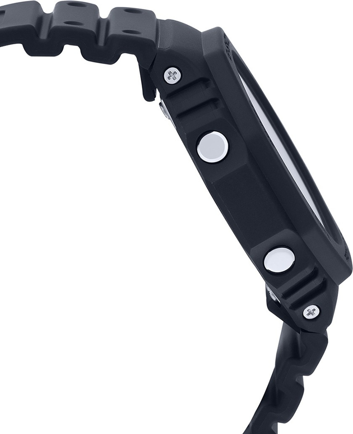 Image of CASIO GA-2100-1A1DR G-SHOCK GA-2100-1A1DR Black Dial Resin Strap Analog-Digital Watch - For Men