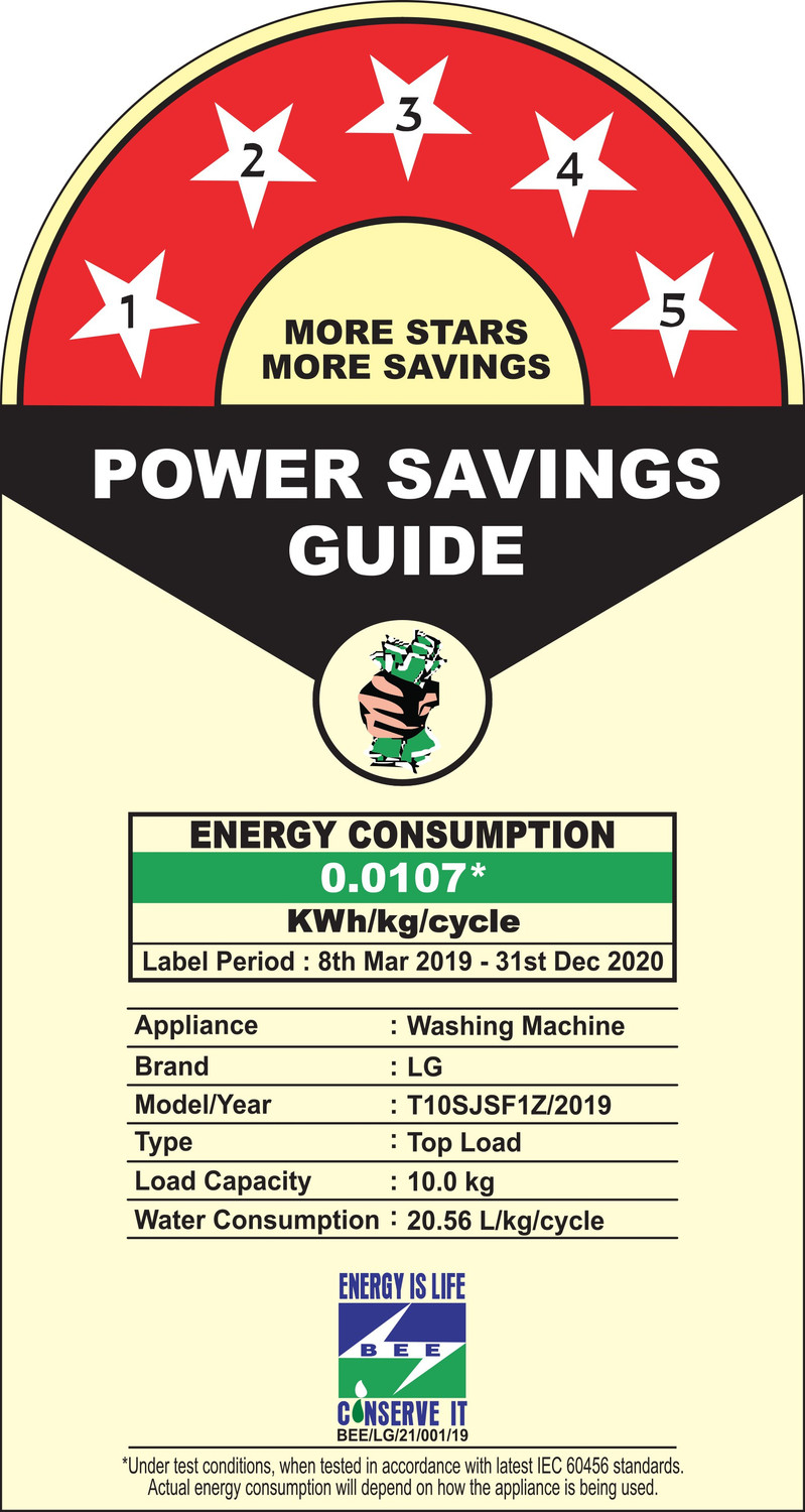 Image of LG 10 kg 5 Star Rating Fully Automatic Top Load Washing Machine Silver