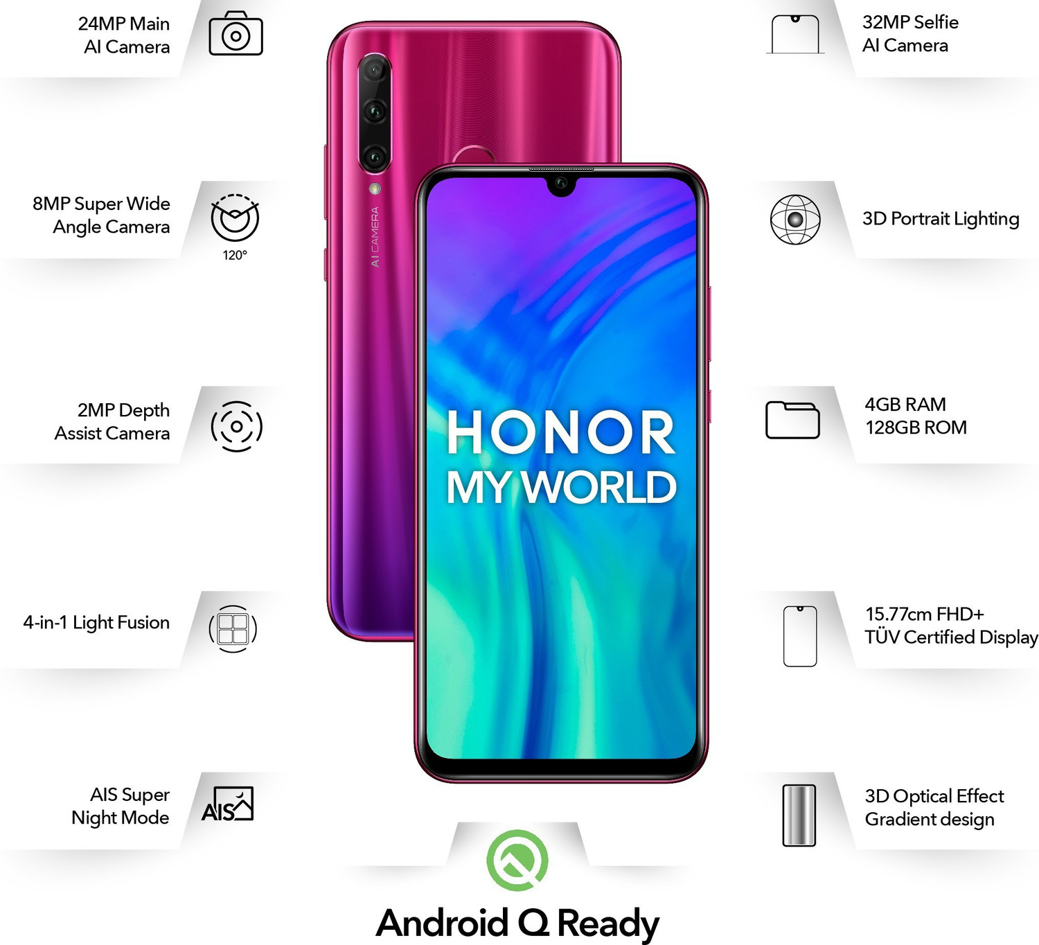 Image of Honor 20i (Phantom Red, 128 GB)
