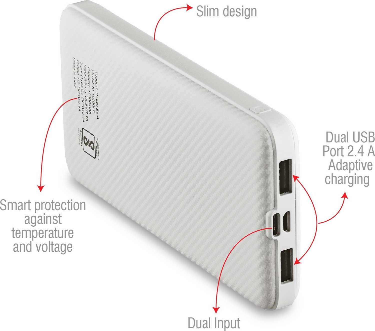 Image of iball 10000 mAh 12 W Power Bank