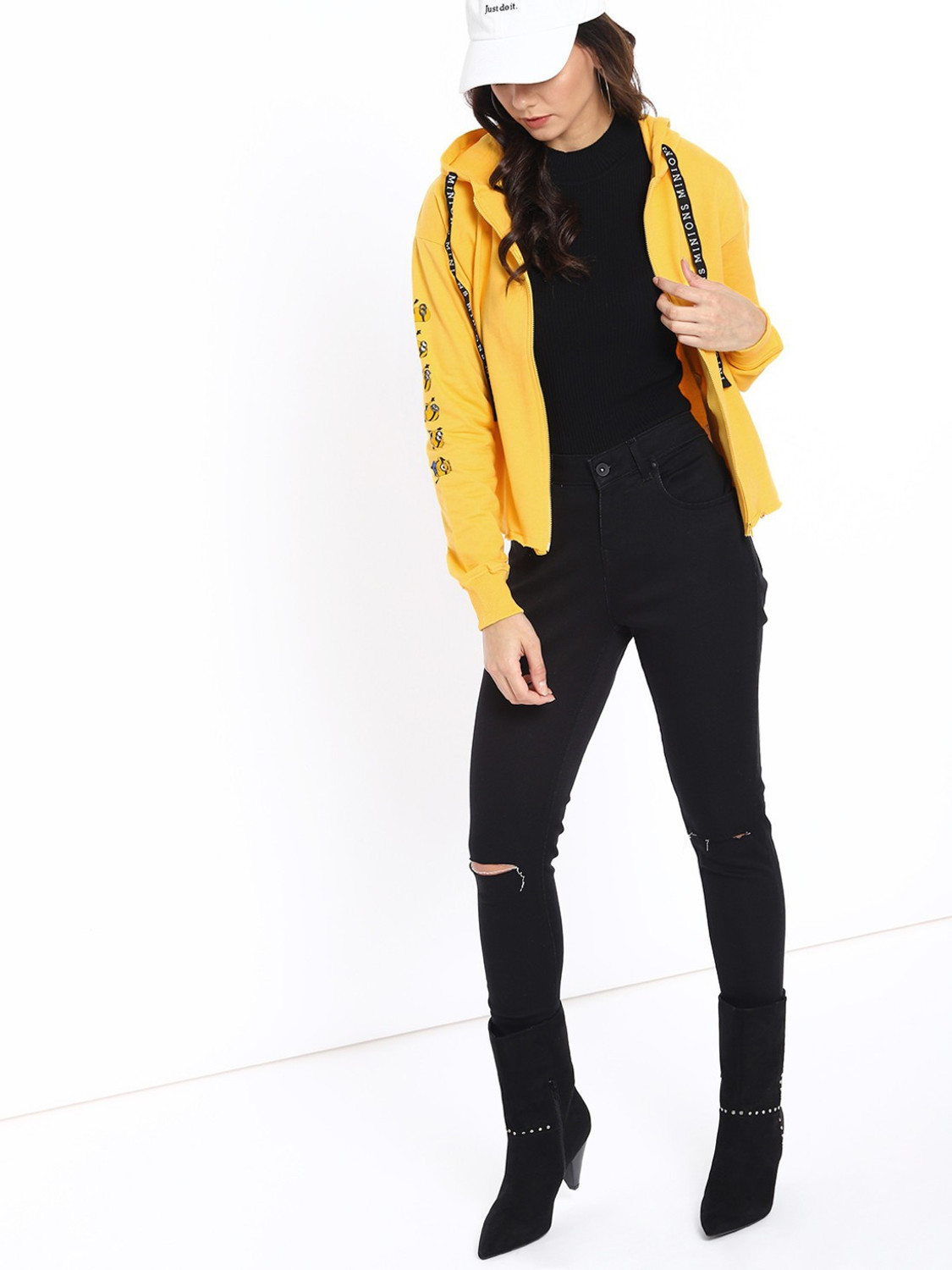 Image of Minions by Kook N Keech Full Sleeve Solid Women Sweatshirt