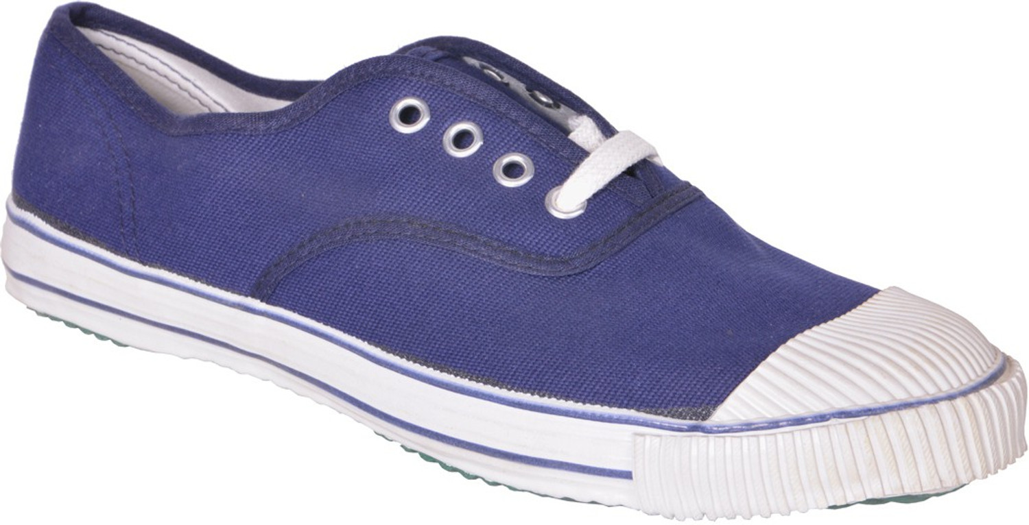 Bata blue canvas shoes cheap