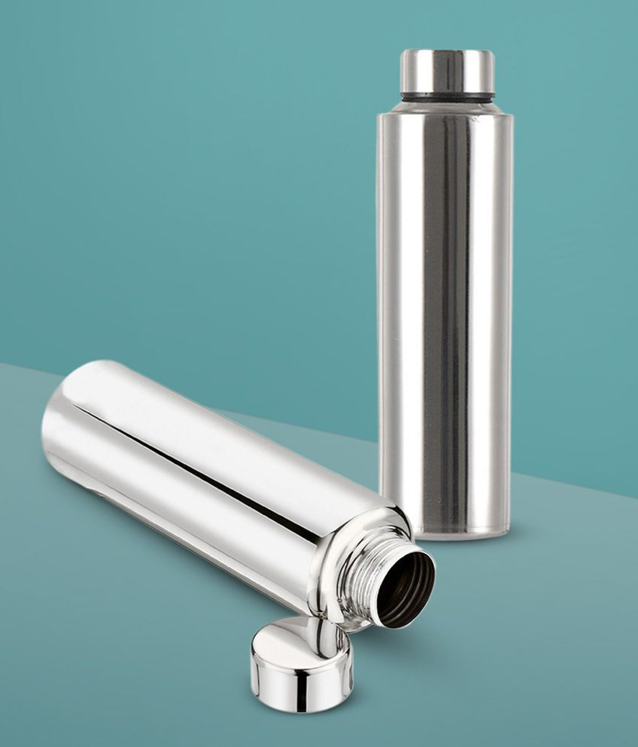 Image of Bahurani Pack of 2 High quality stainless steel 1000ml 2pcs steel water bottle set 1000 ml Bottle Steel