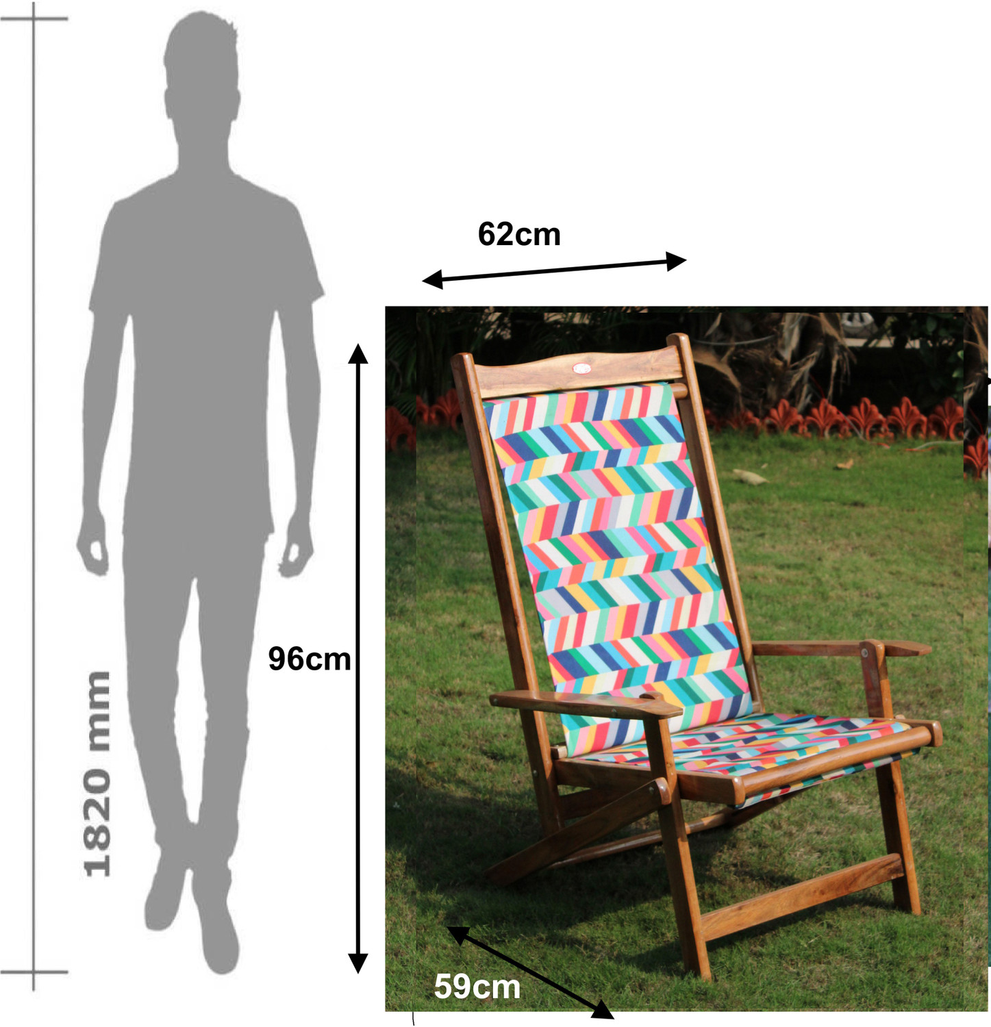 Image of ROYAL BHARAT Living Room Chair Solid Wood Living Room Chair