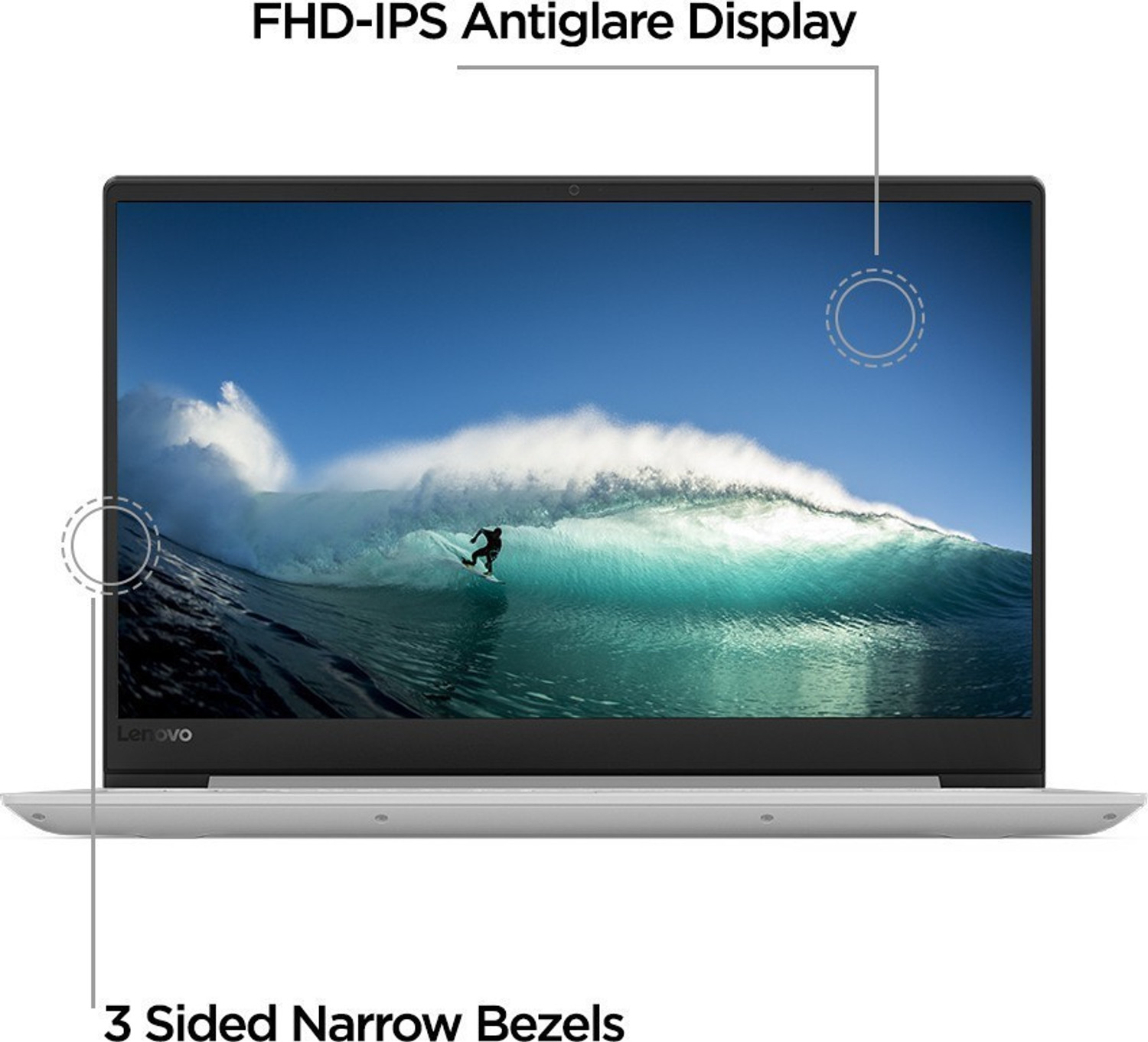 Image of Lenovo Ideapad 330s Intel Core i3 7th Gen 7020U - (4 GB /1 TB HDD /Windows 10 Home) 330S-15IKB Thin and Light Laptop