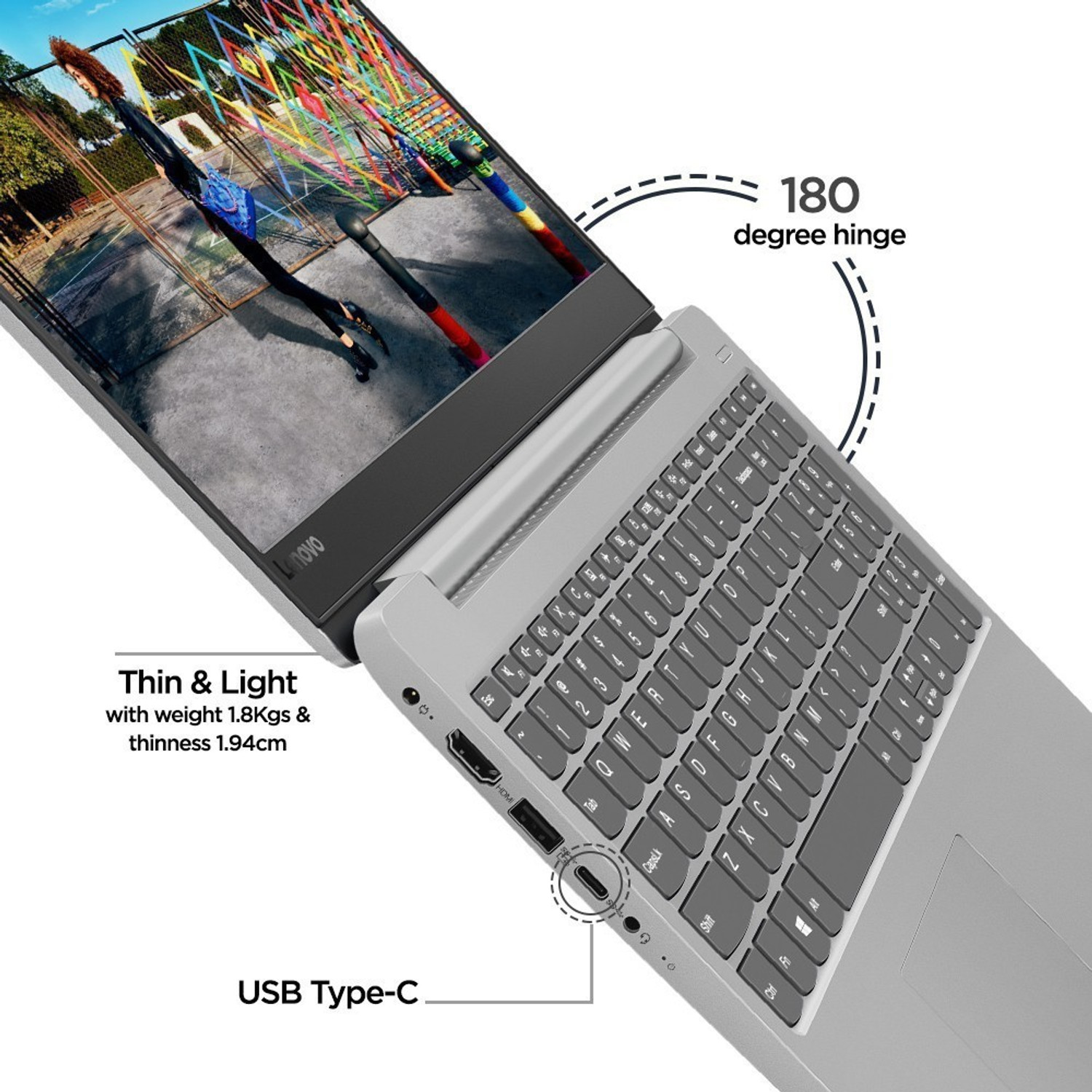 Image of Lenovo Ideapad 330s Intel Core i3 7th Gen 7020U - (4 GB /1 TB HDD /Windows 10 Home) 330S-15IKB Thin and Light Laptop
