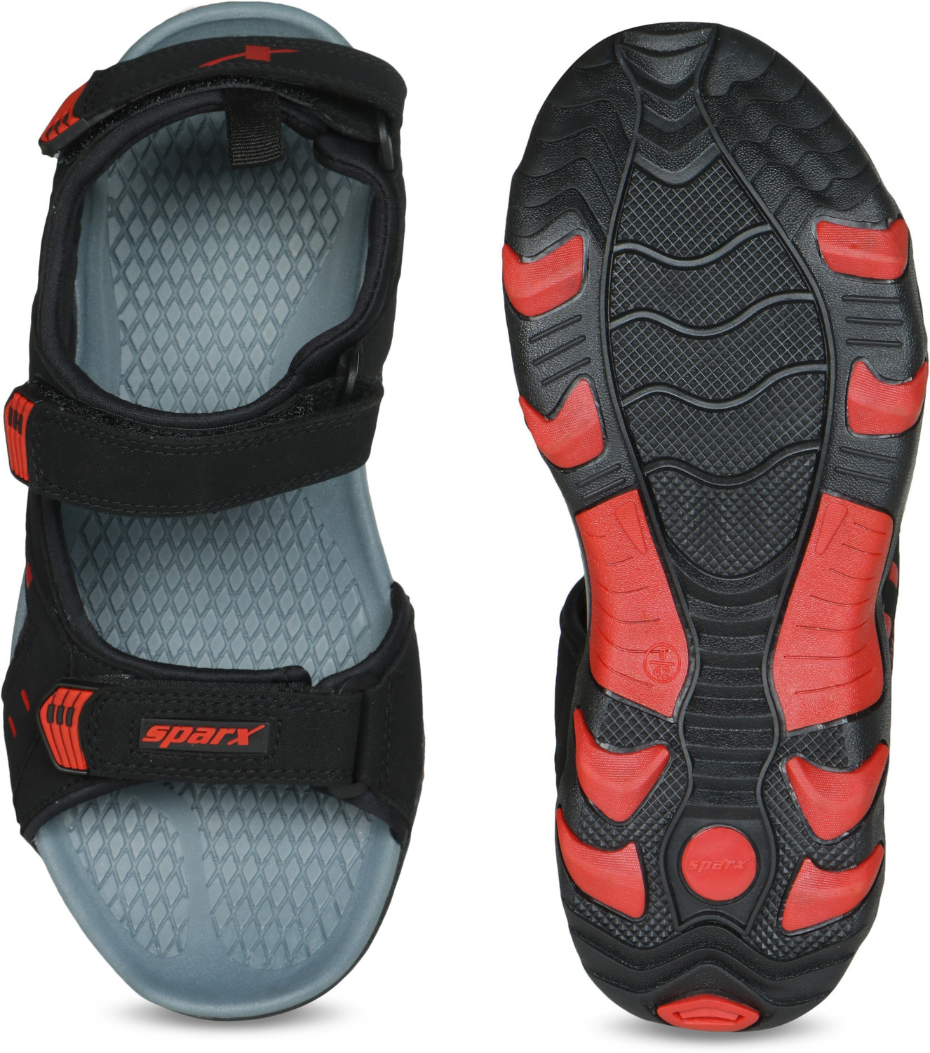 Sparx SS 485 Men Black Red Sports Sandals Price History