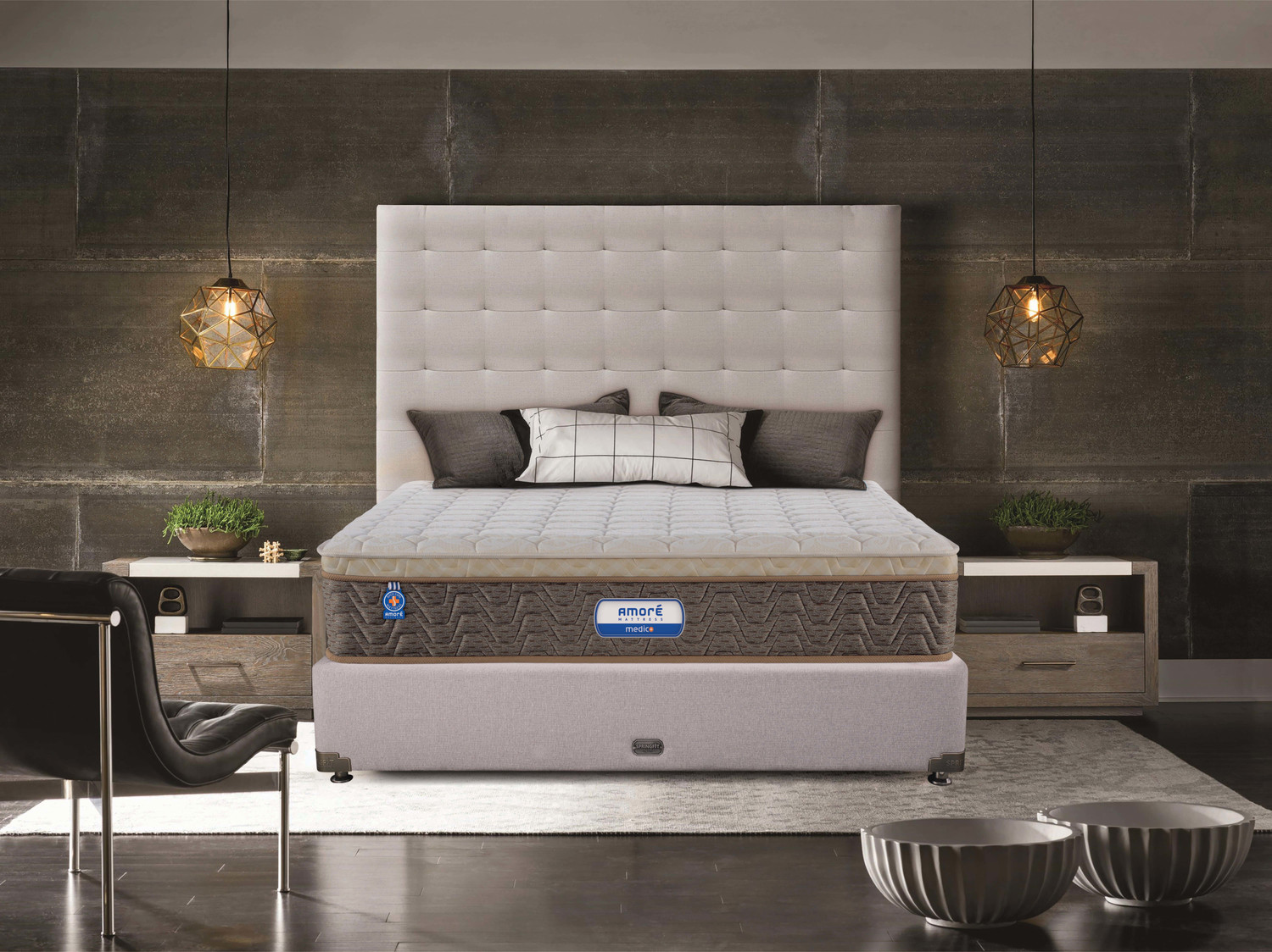 Image of Amore International Medico Eurotop 6 inch Single Bonnell Spring Mattress